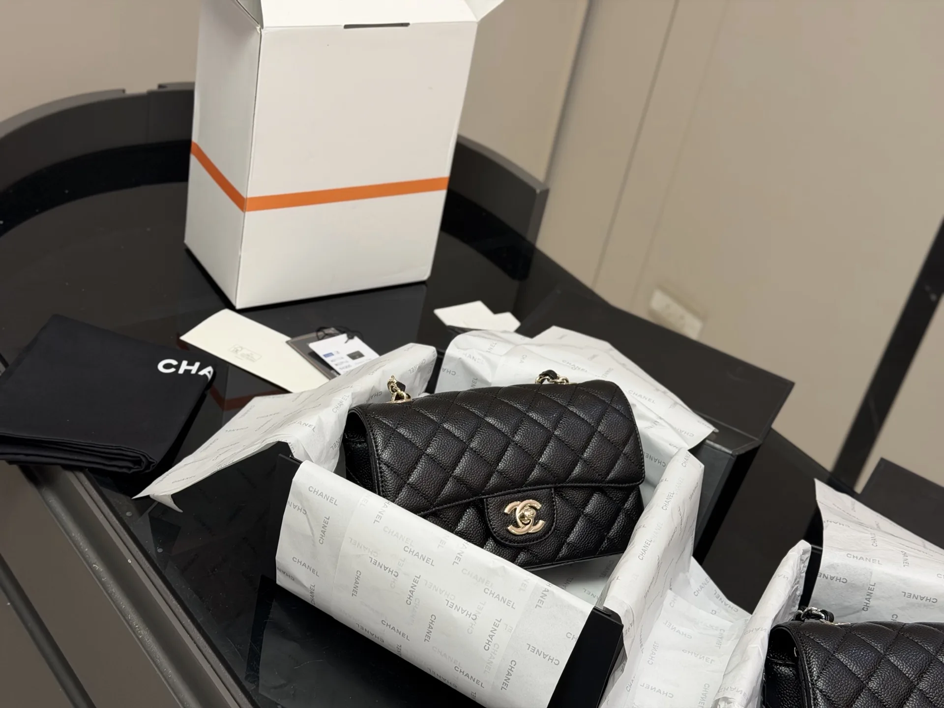 CF Mini Quilted Caviar Leather Flap Bag D30018360 — view 2