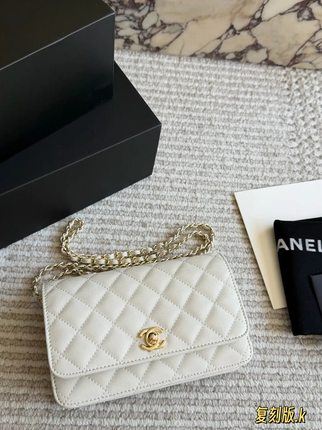 Chanel Quilted Caviar Leather WOC Bag D30018195 — view 11