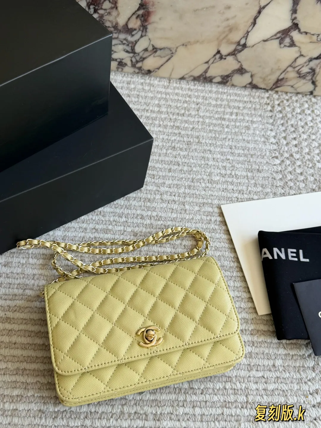 Chanel Quilted Caviar Leather WOC Bag D30018195 — view 13