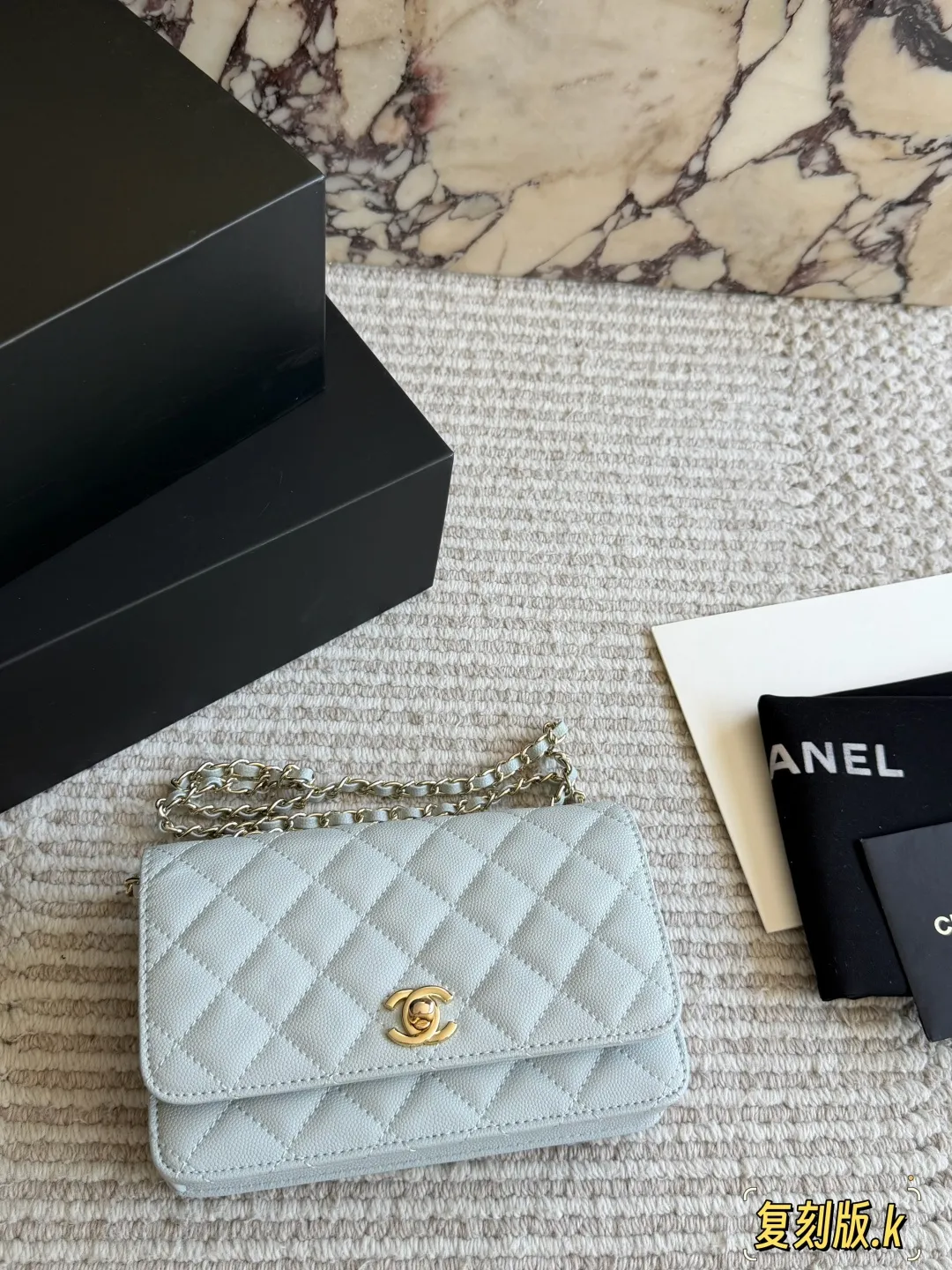 Chanel Quilted Caviar Leather WOC Bag D30018195 — view 14