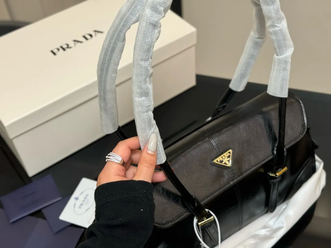 Prada Soft Lux Leather Shoulder Bag D30018185 — view 3