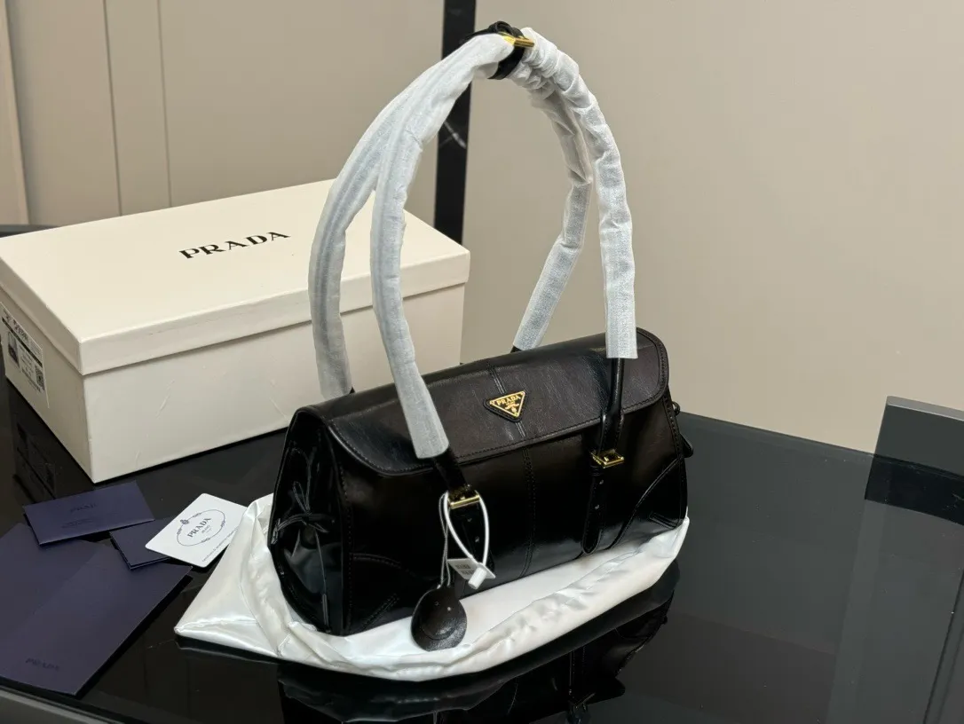 Prada Soft Lux Leather Shoulder Bag D30018185 — view 5