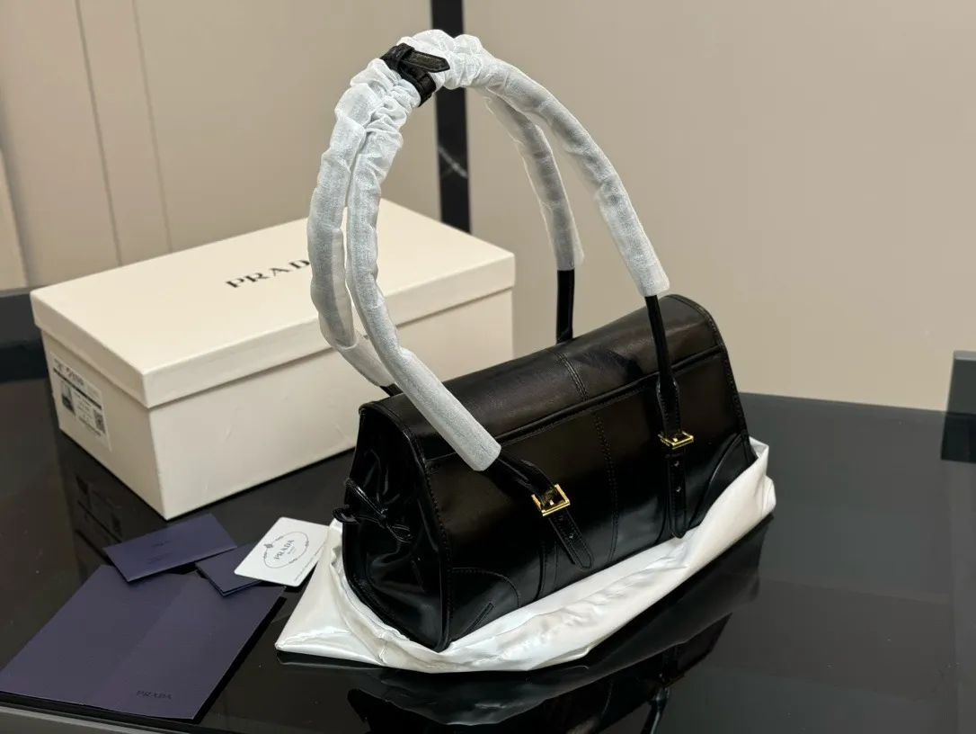 Prada Soft Lux Leather Shoulder Bag D30018185 — view 8