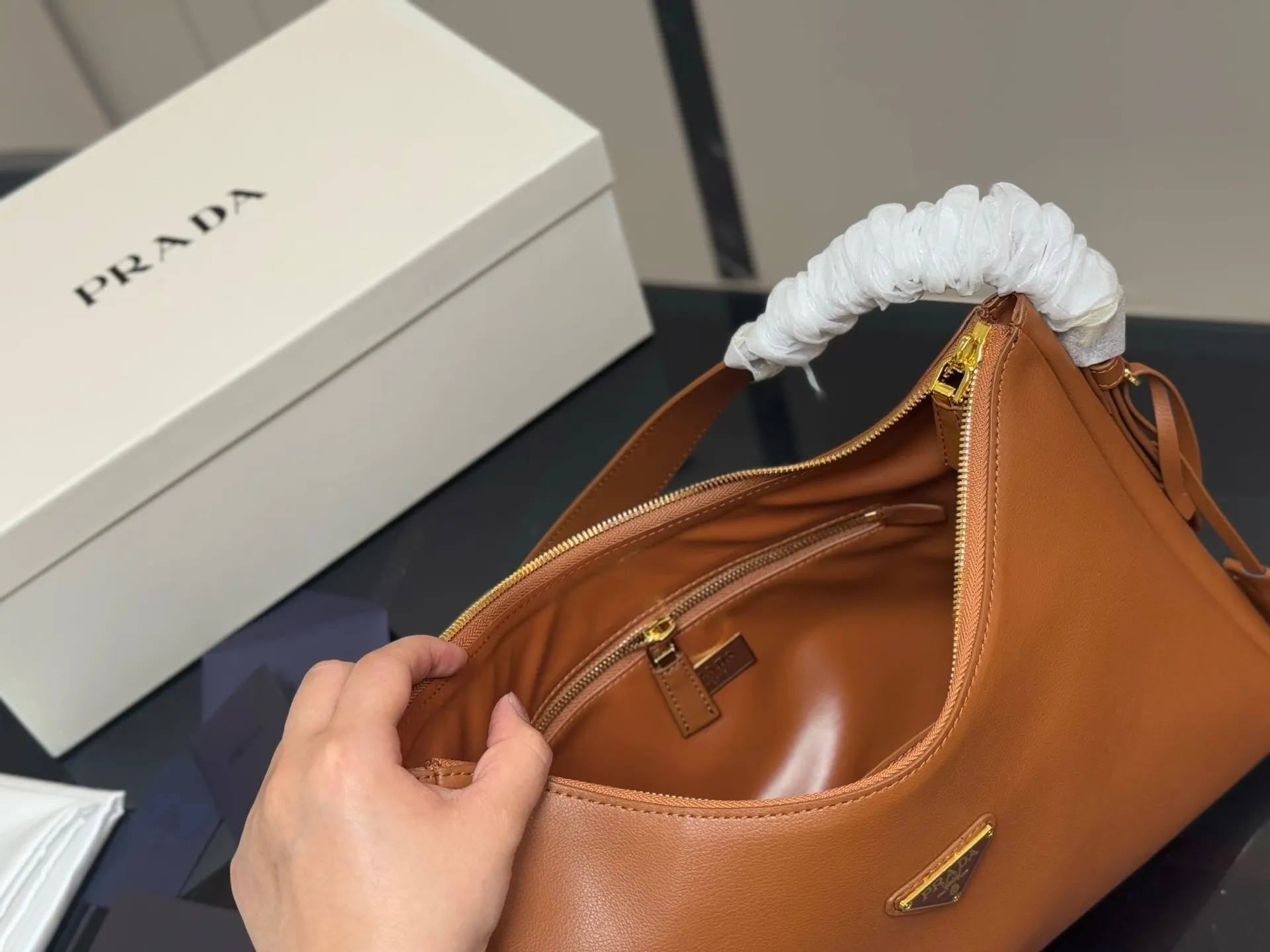 Prada Hobo Shoulder Bag D31018183 — view 3
