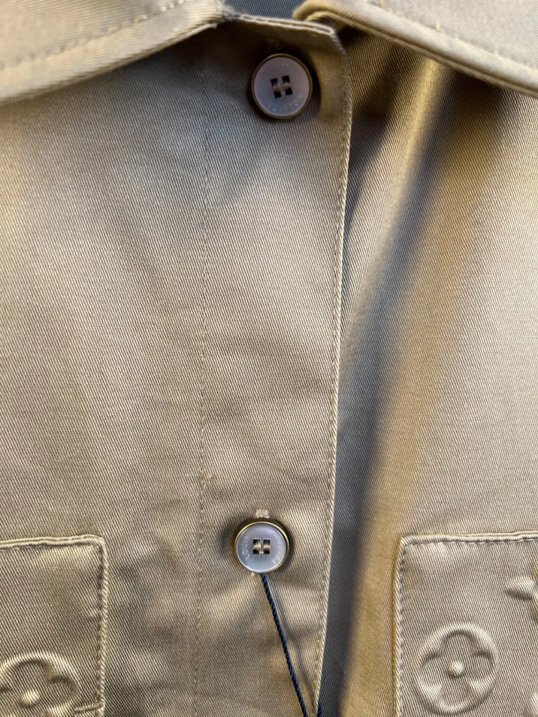 Monogram Embossed Leather Patch Overshirt Jacket D31519245 — view 3
