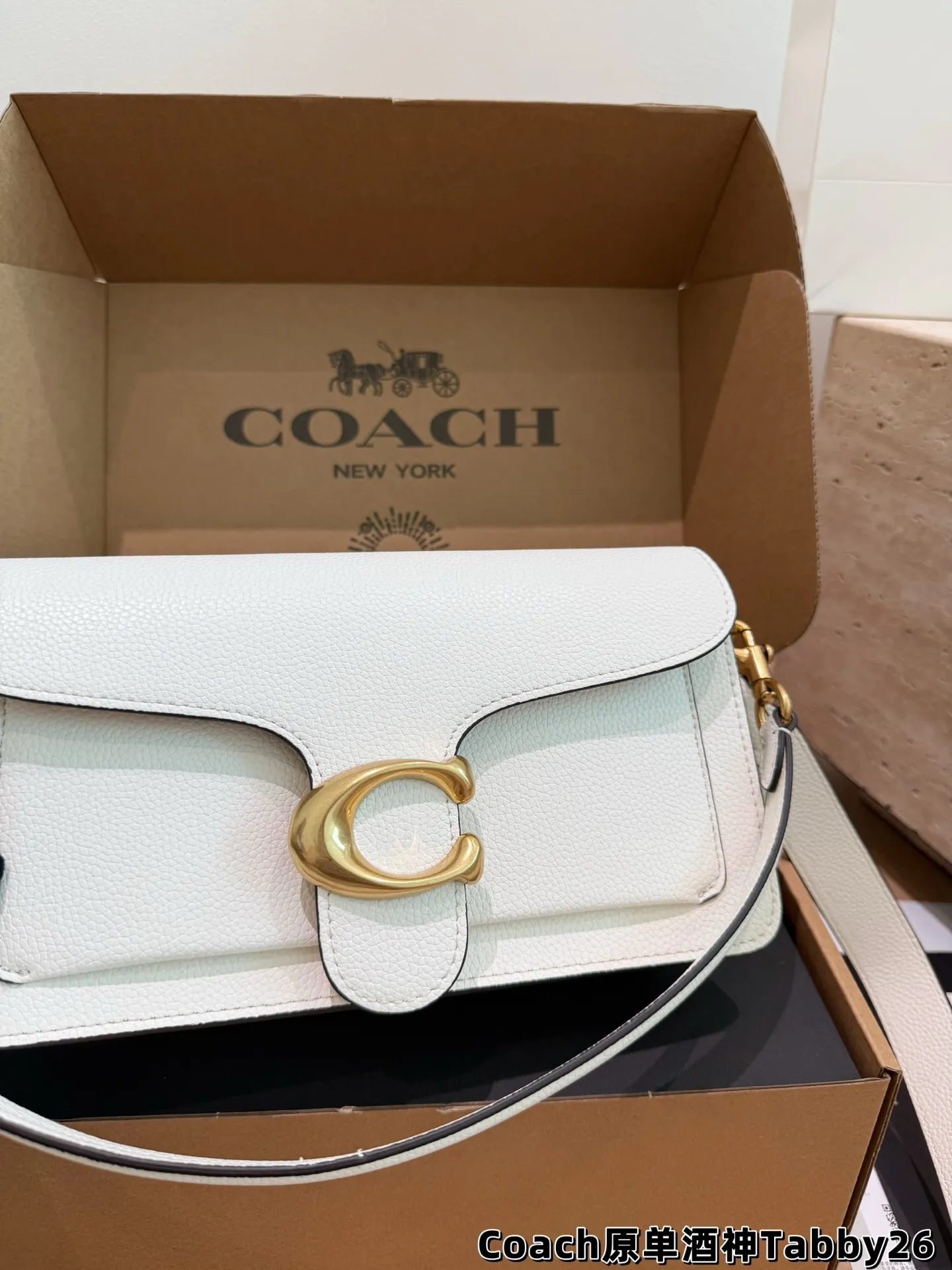 Tabby Shoulder Bag in Grained Leather D32017975 — view 2