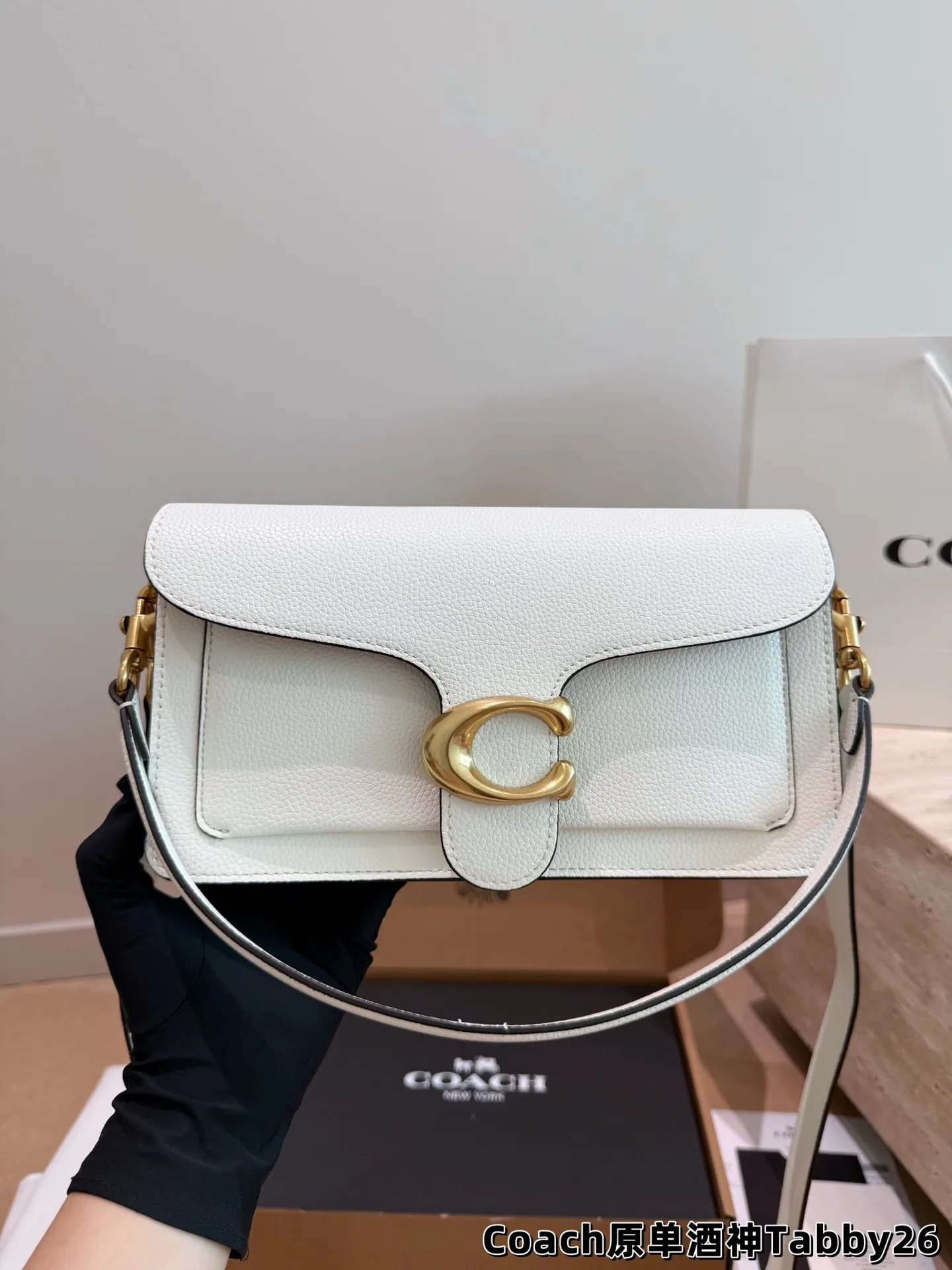 Tabby Shoulder Bag in Grained Leather D32017975 — view 6