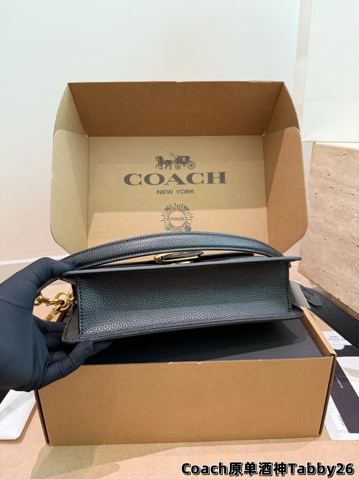 Tabby Shoulder Bag in Grained Leather D32017975 — view 24