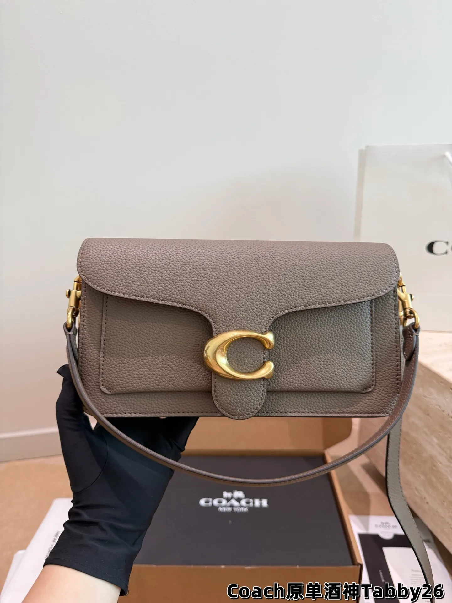 Tabby Shoulder Bag in Grained Leather D32017975 — view 15