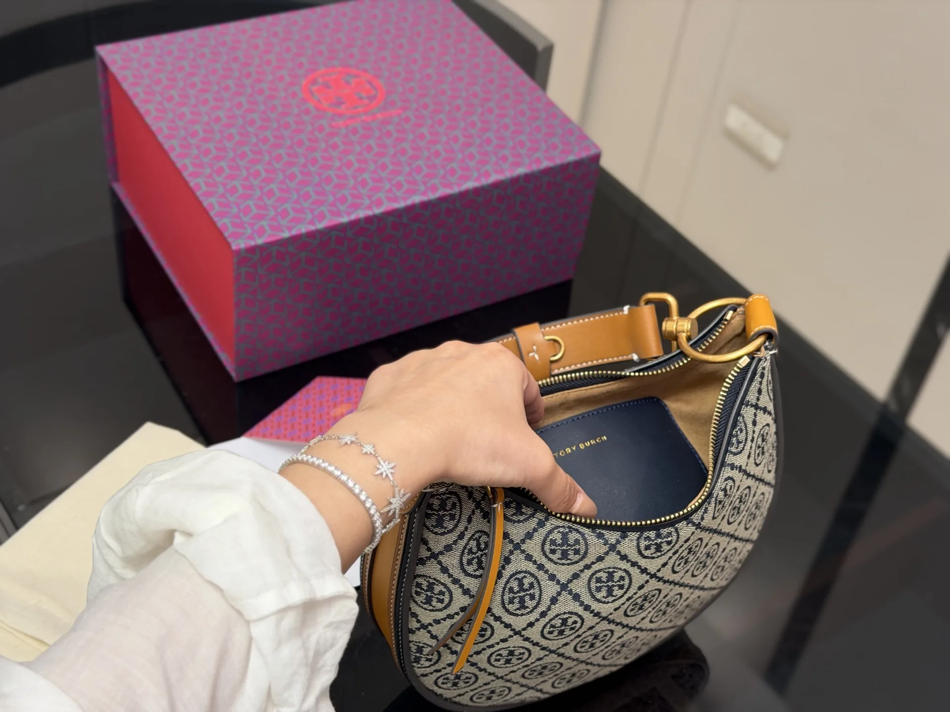 Monogram Canvas Crescent Shoulder Bag D32018286 — view 4