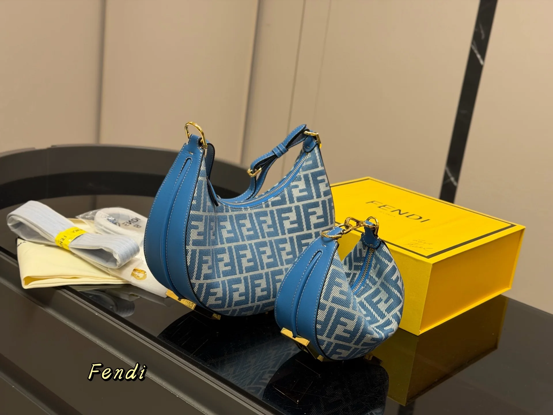 Fendi Monogram Croissant Shoulder Bag D32018222