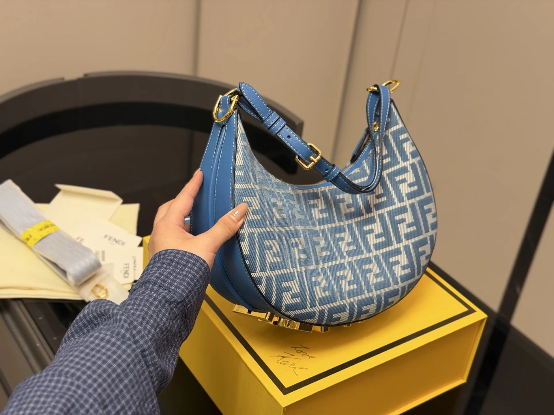 Fendi Monogram Croissant Shoulder Bag D32018222 — view 7