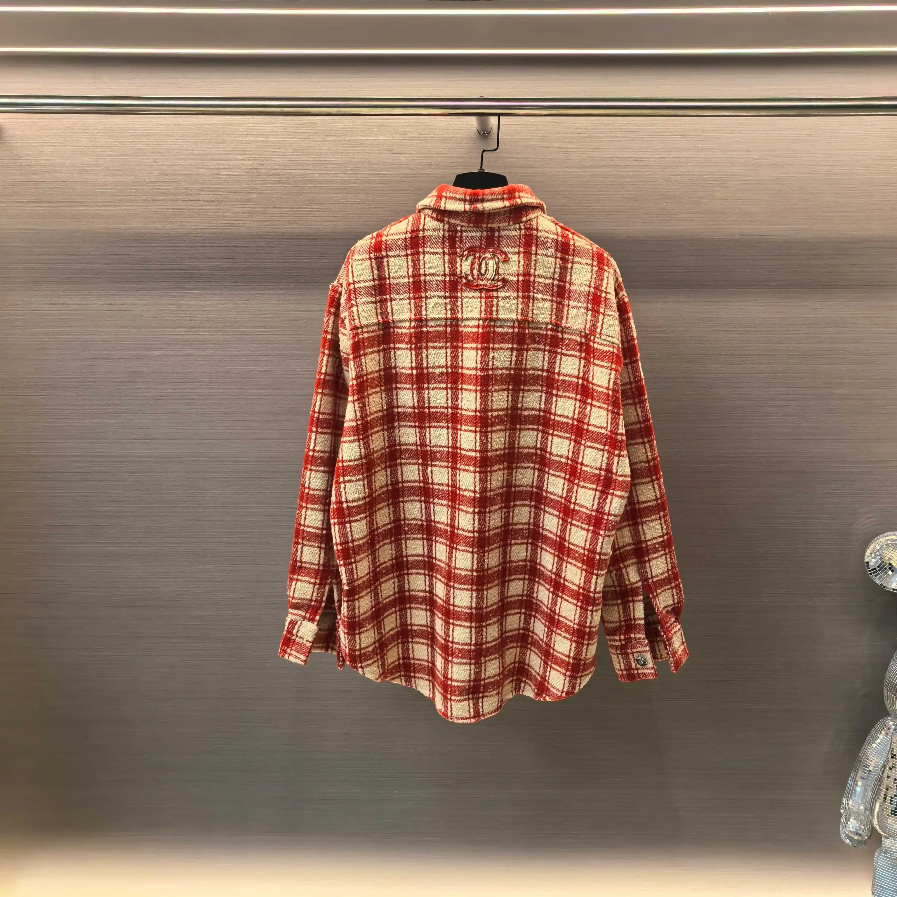 Plaid Tweed Overshirt Jacket D32522455 — view 2