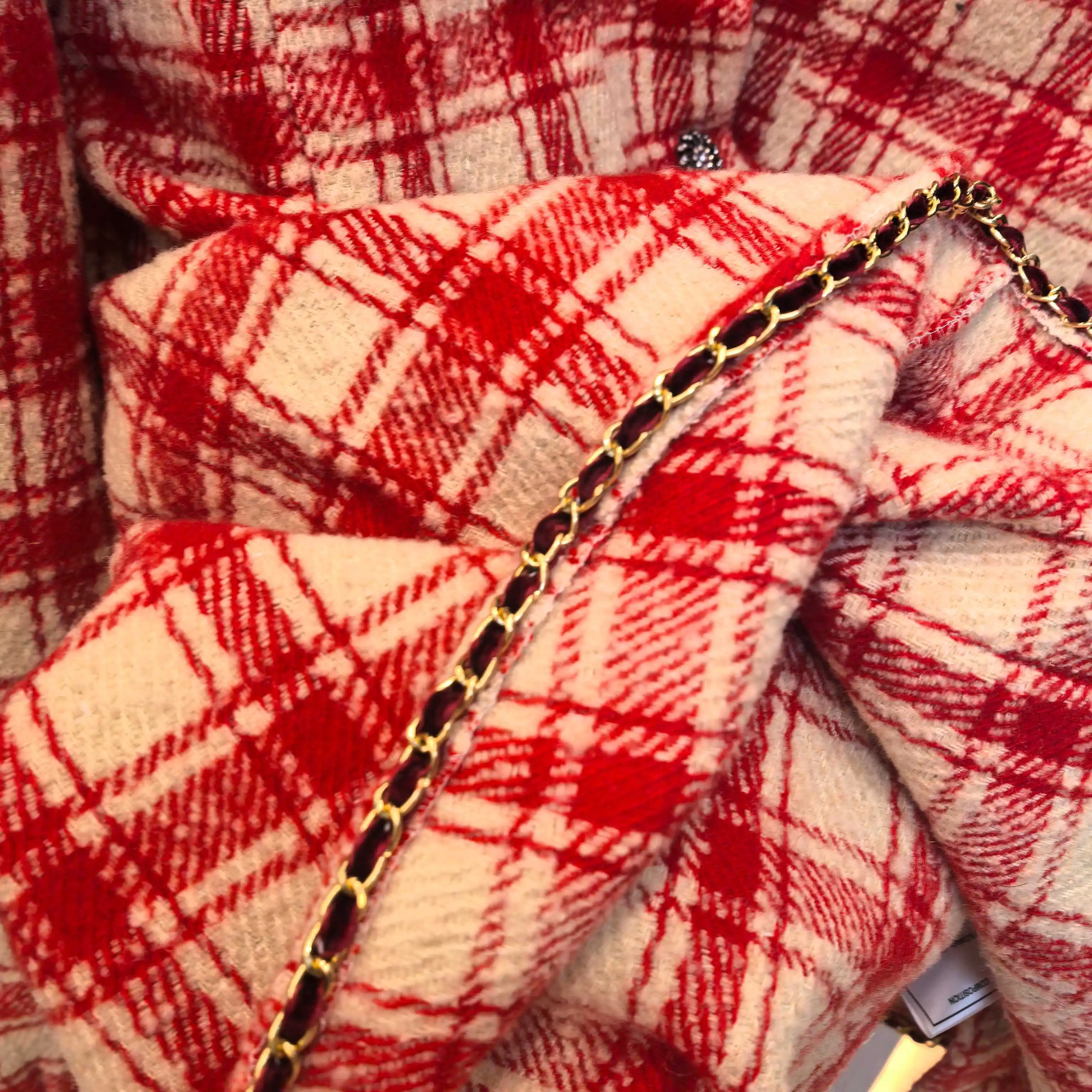 Plaid Tweed Overshirt Jacket D32522455 — view 4