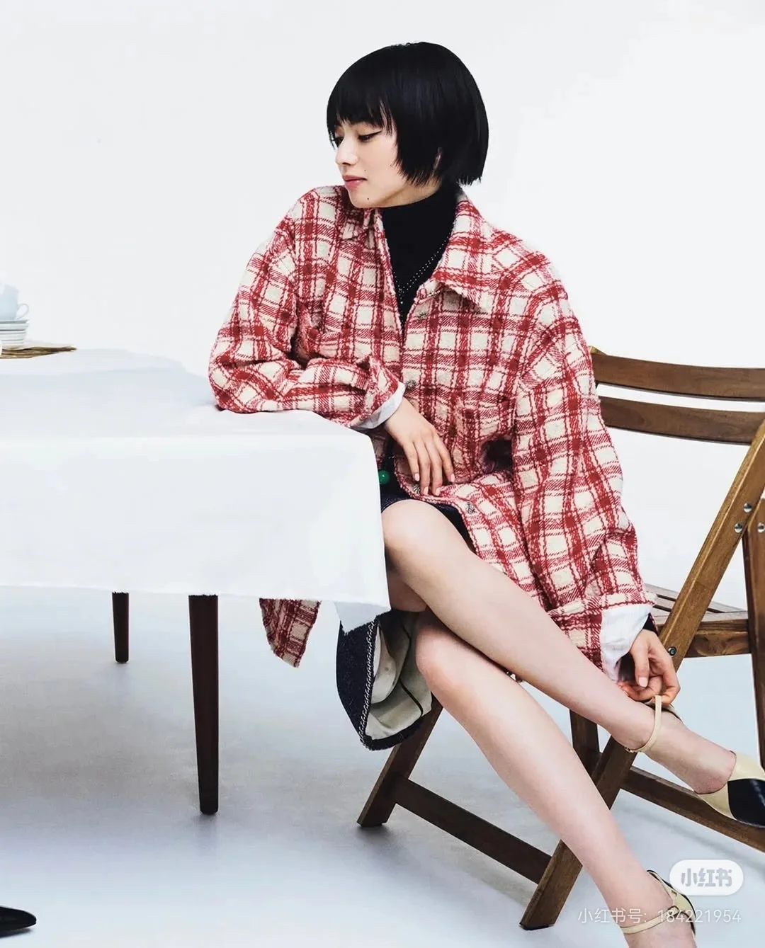 Checked Tweed Overshirt Jacket D32522457 — view 2