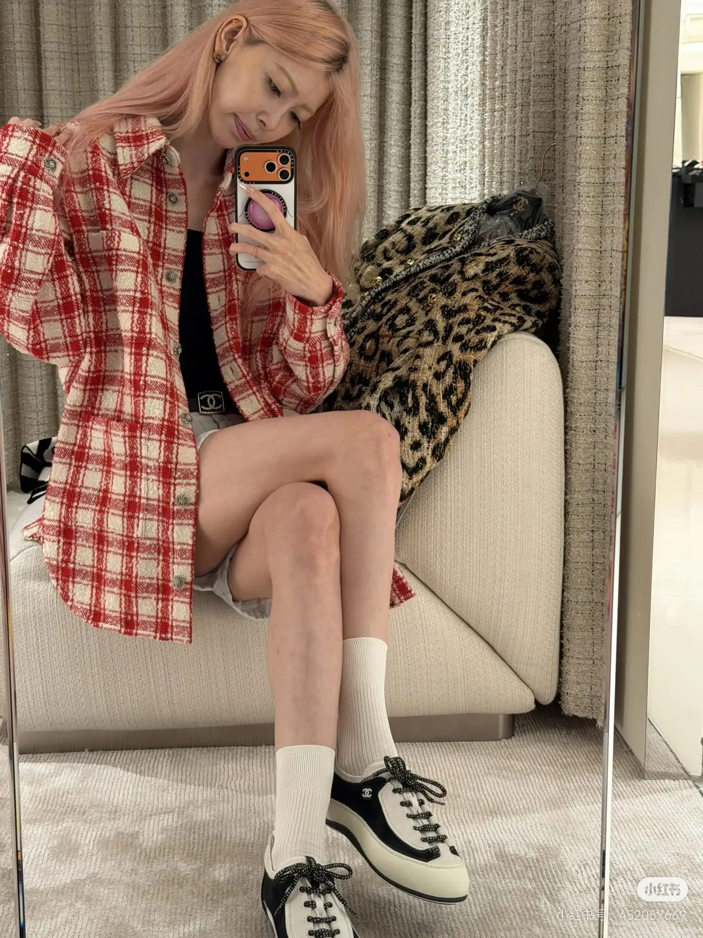 Checked Tweed Overshirt Jacket D32522457 — view 8