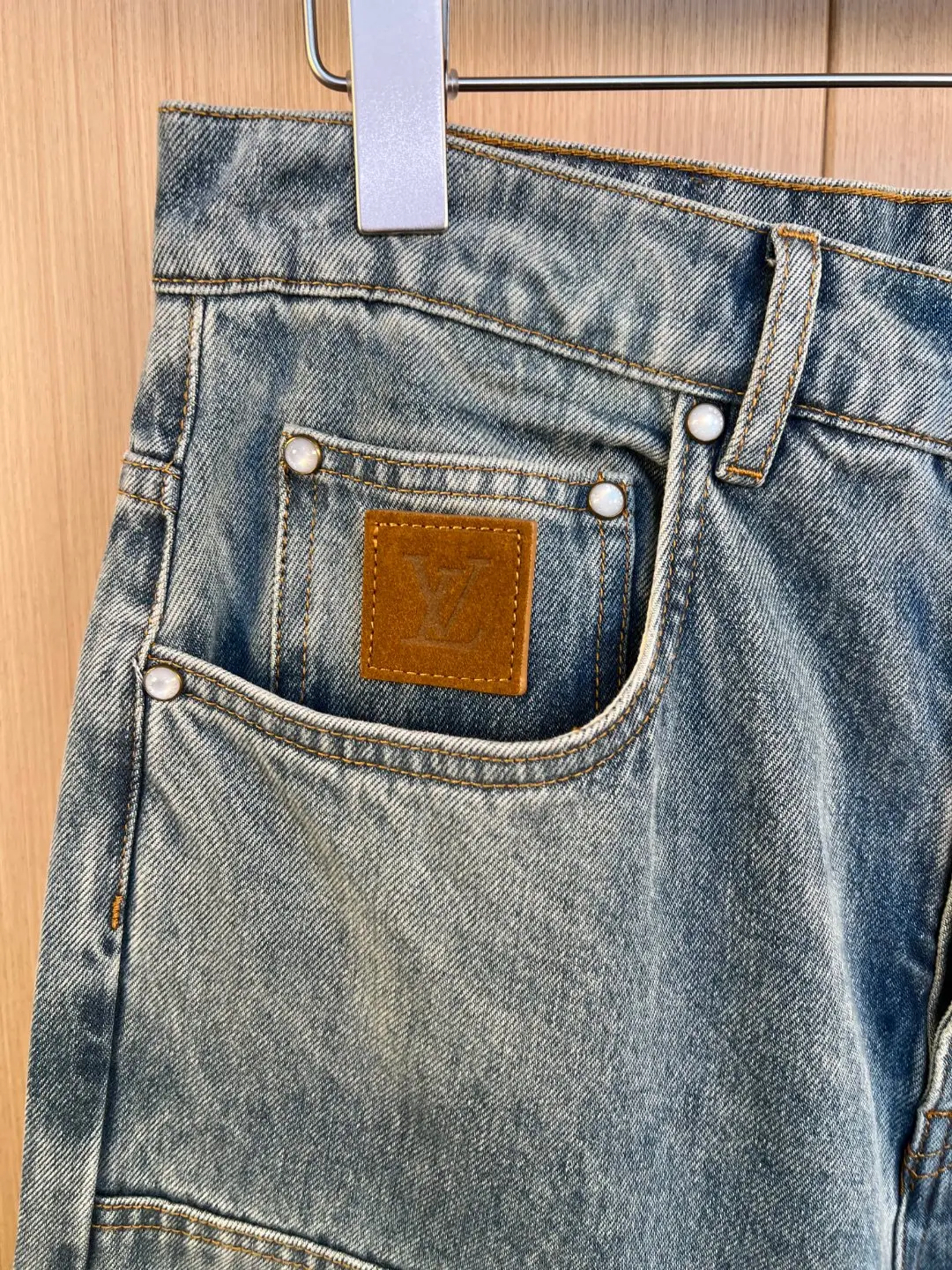Double Knee Carpenter Jeans with Pearl Buttons D33019251 — view 3