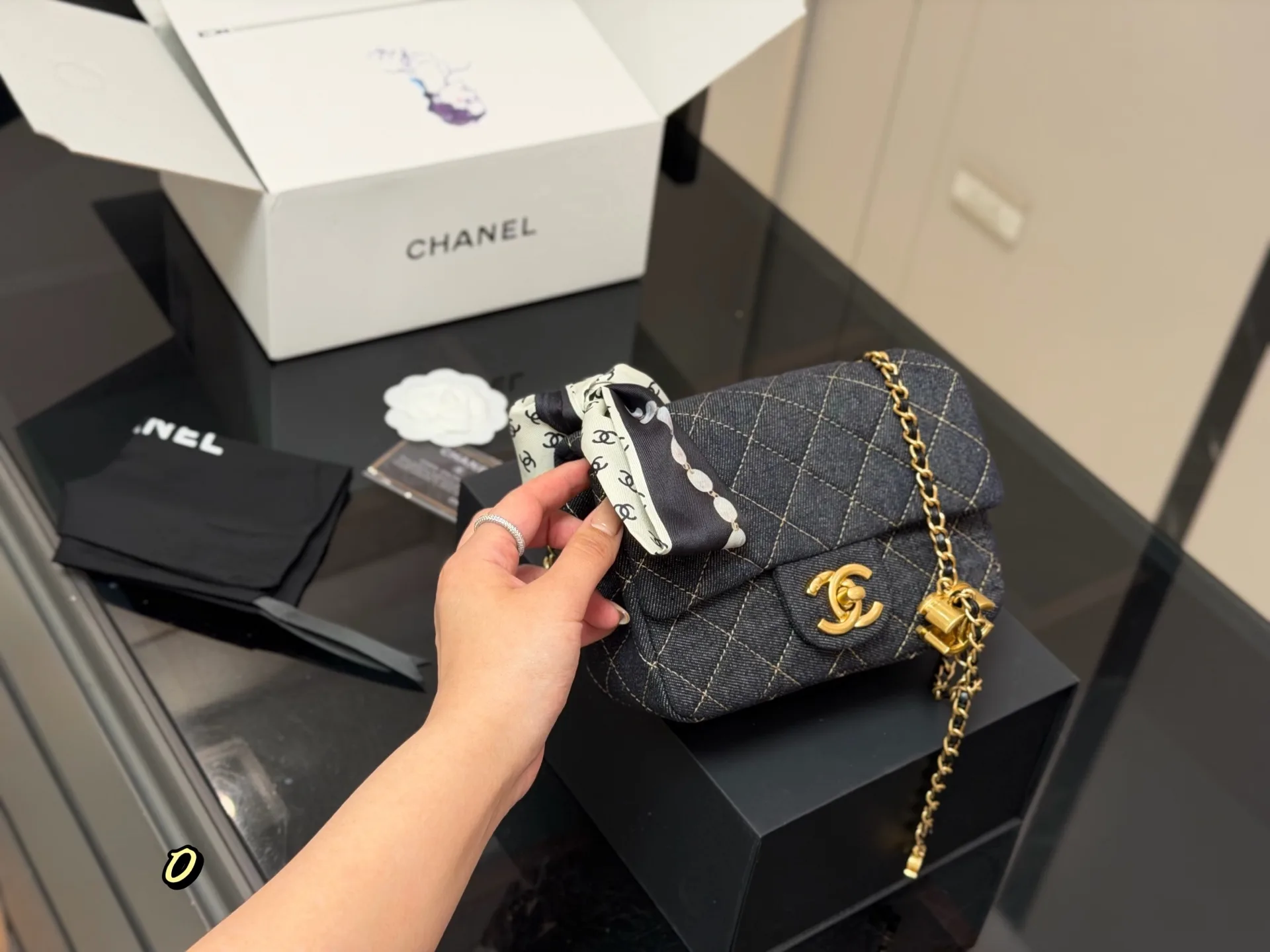 Chanel Quilted Denim Flap Bag D33017921