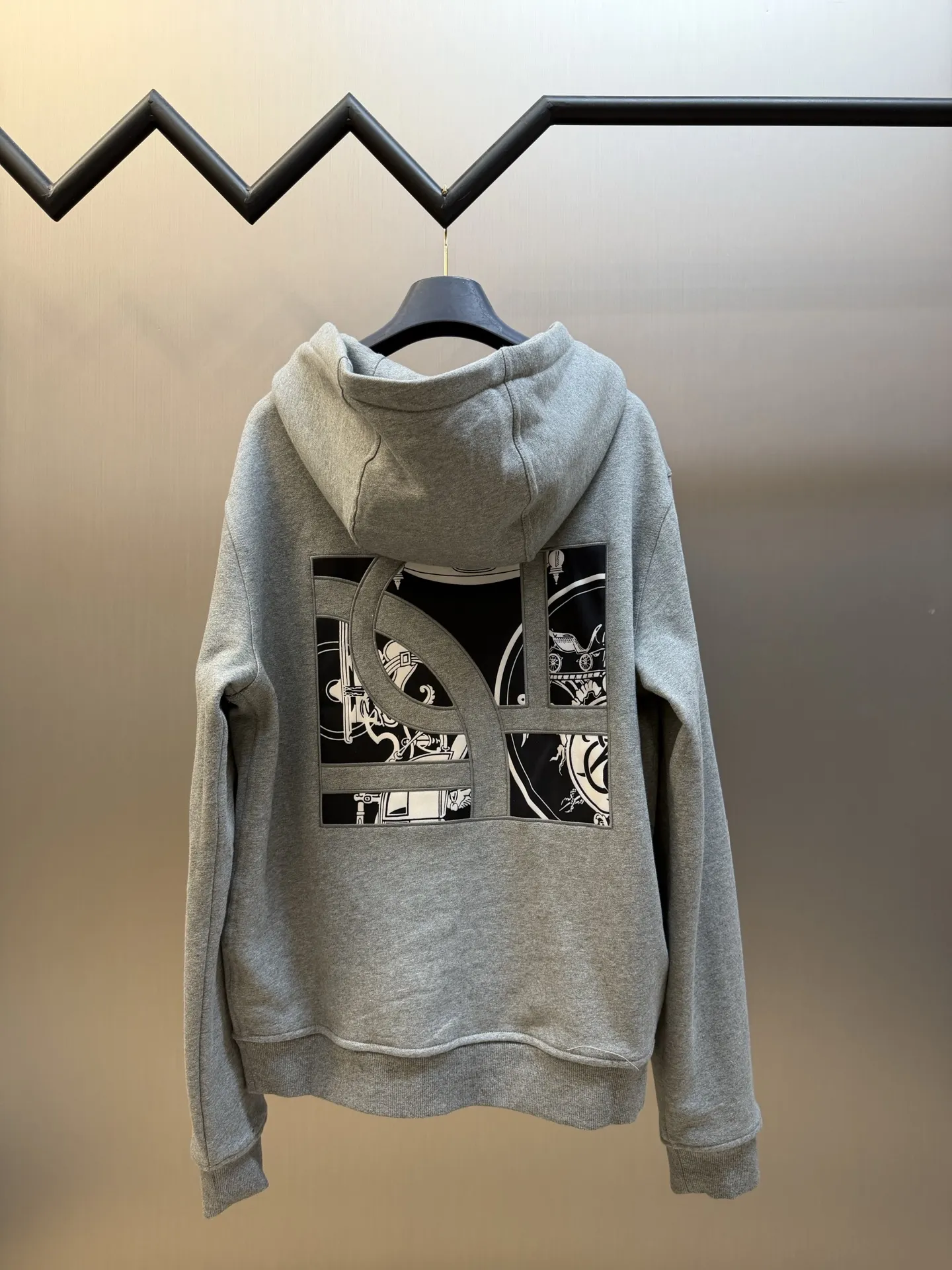 Equestrian Graphic Zip-Up Hoodie D33519150 — view 4