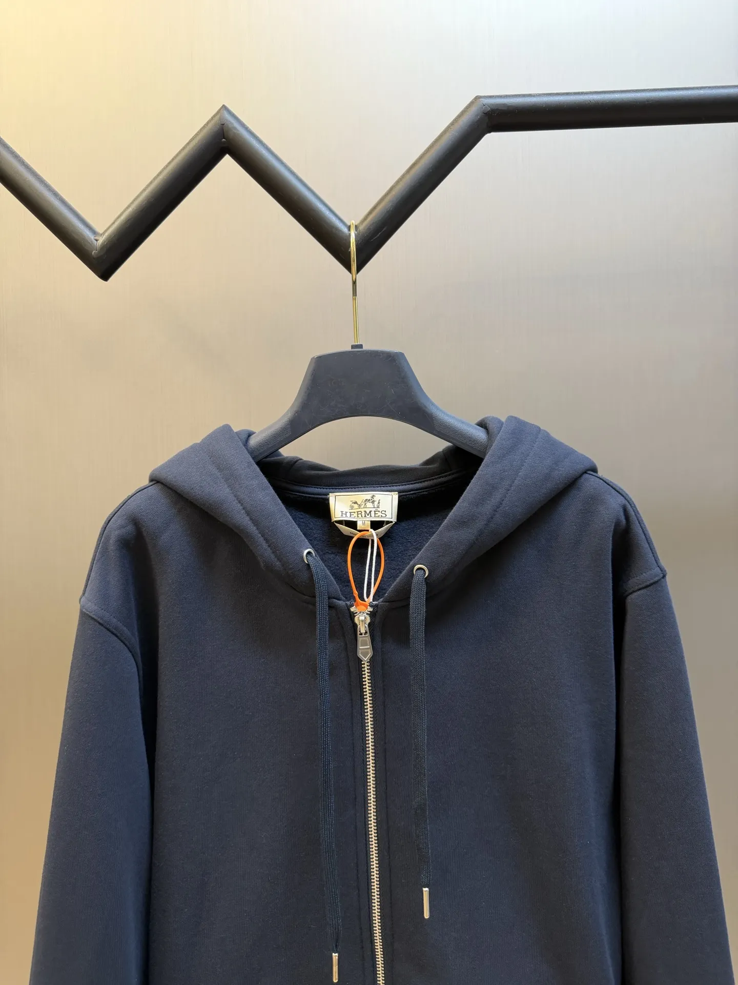 Embroidered Equestrian Motif Zip-Up Hoodie D33519151 — view 2