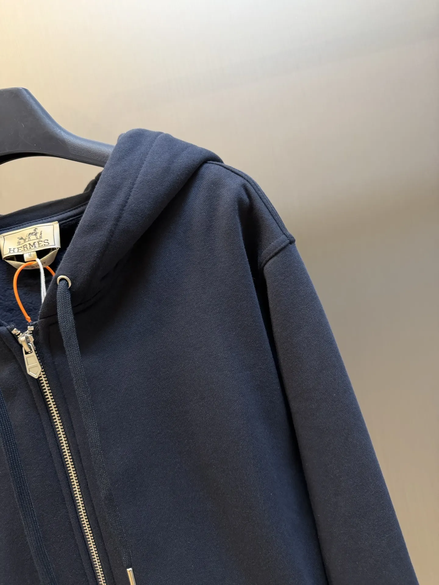 Embroidered Equestrian Motif Zip-Up Hoodie D33519151 — view 3