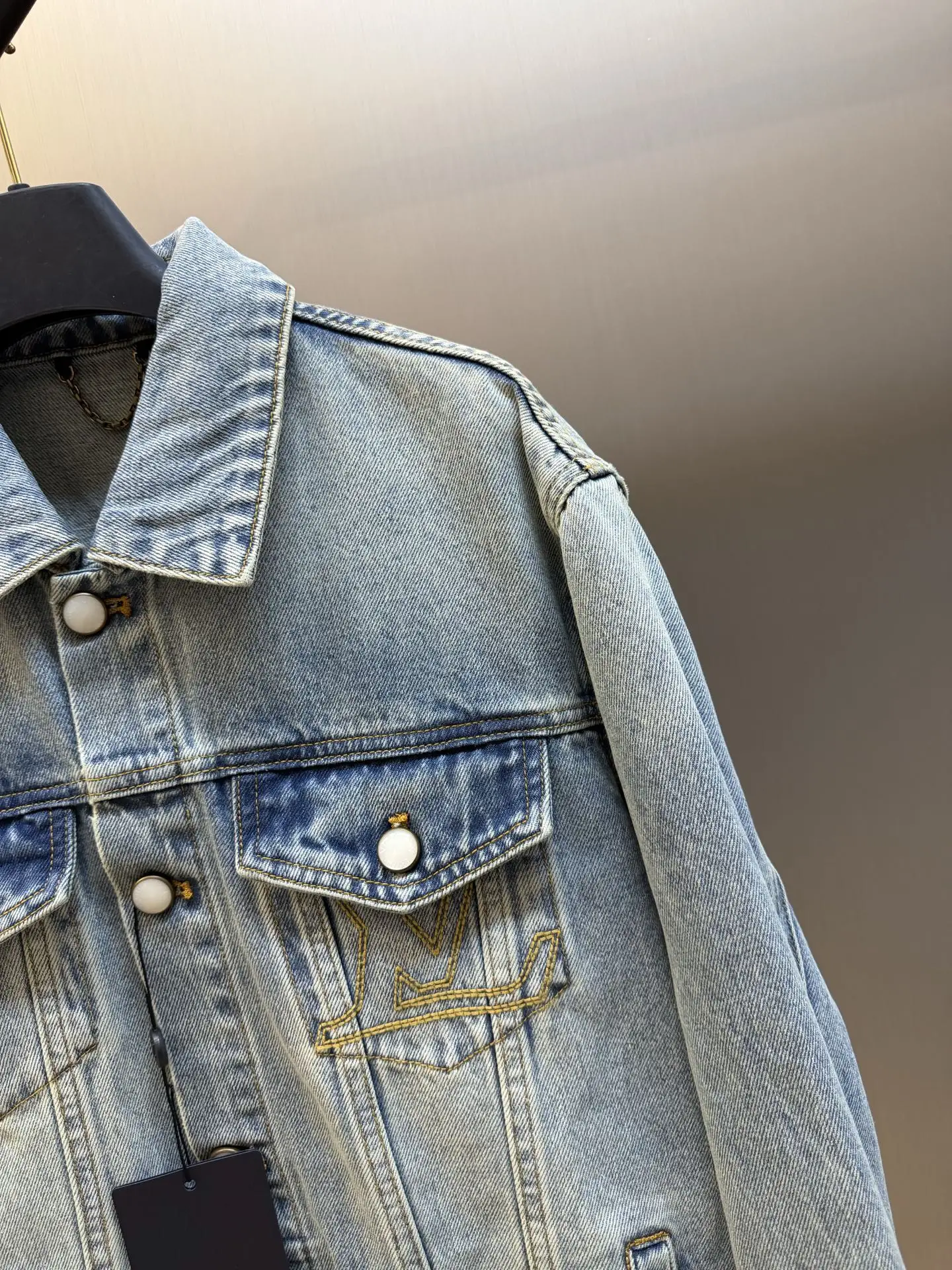 Embroidered Denim Trucker Jacket D33519171 — view 3