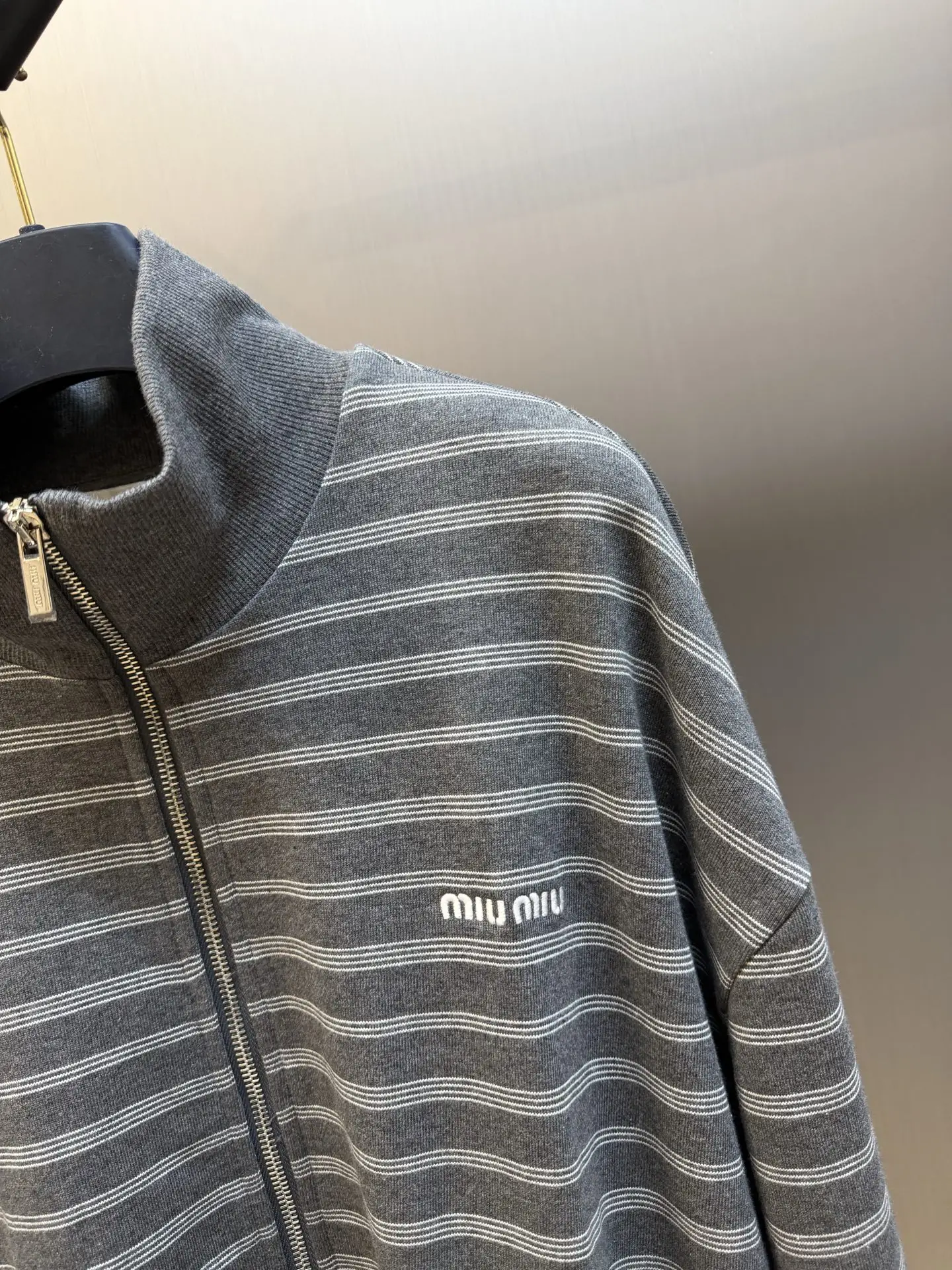 Striped Cotton-Blend Zip-Up Track Jacket D34519149 — view 3