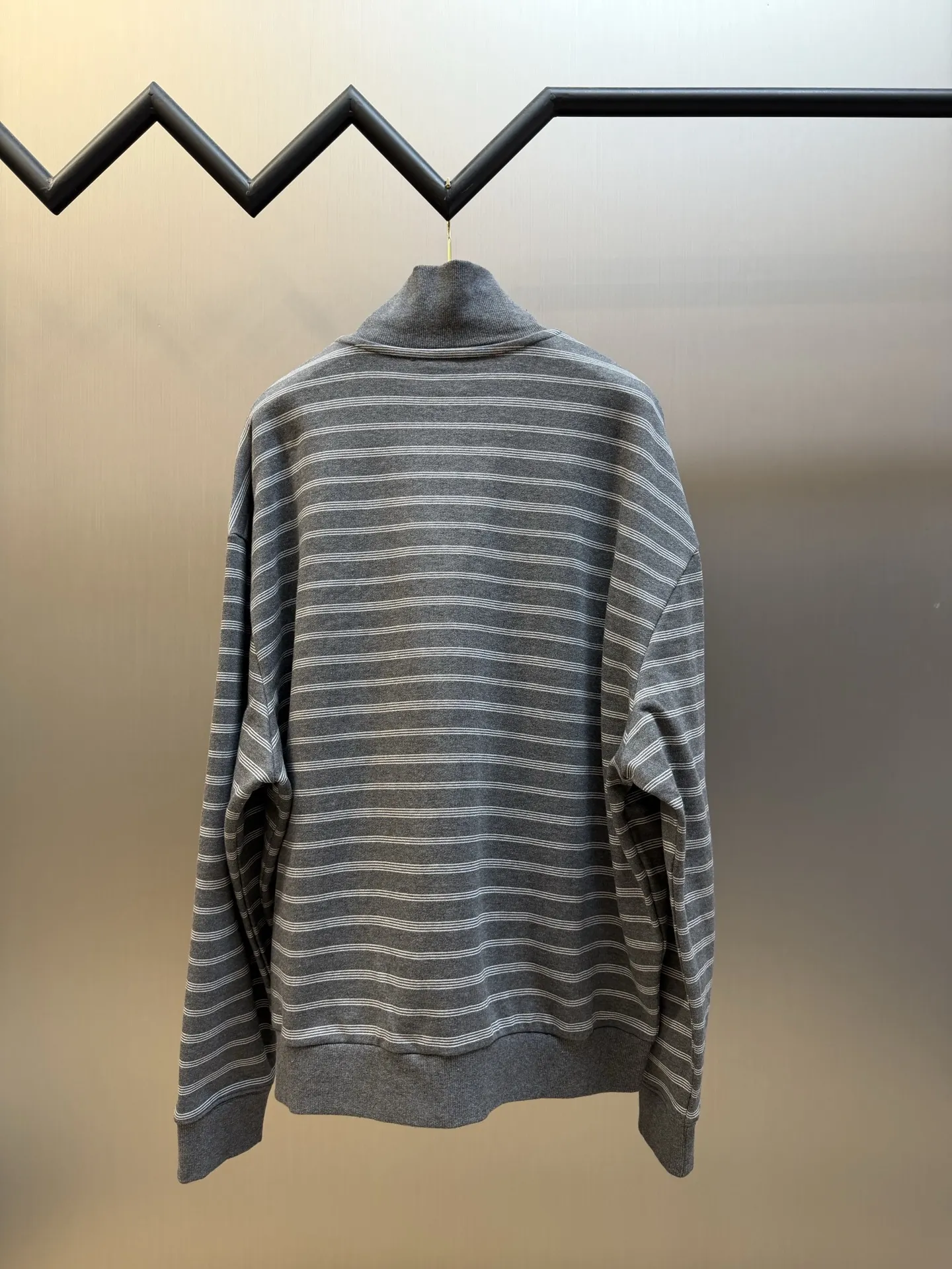 Striped Cotton-Blend Zip-Up Track Jacket D34519149 — view 4