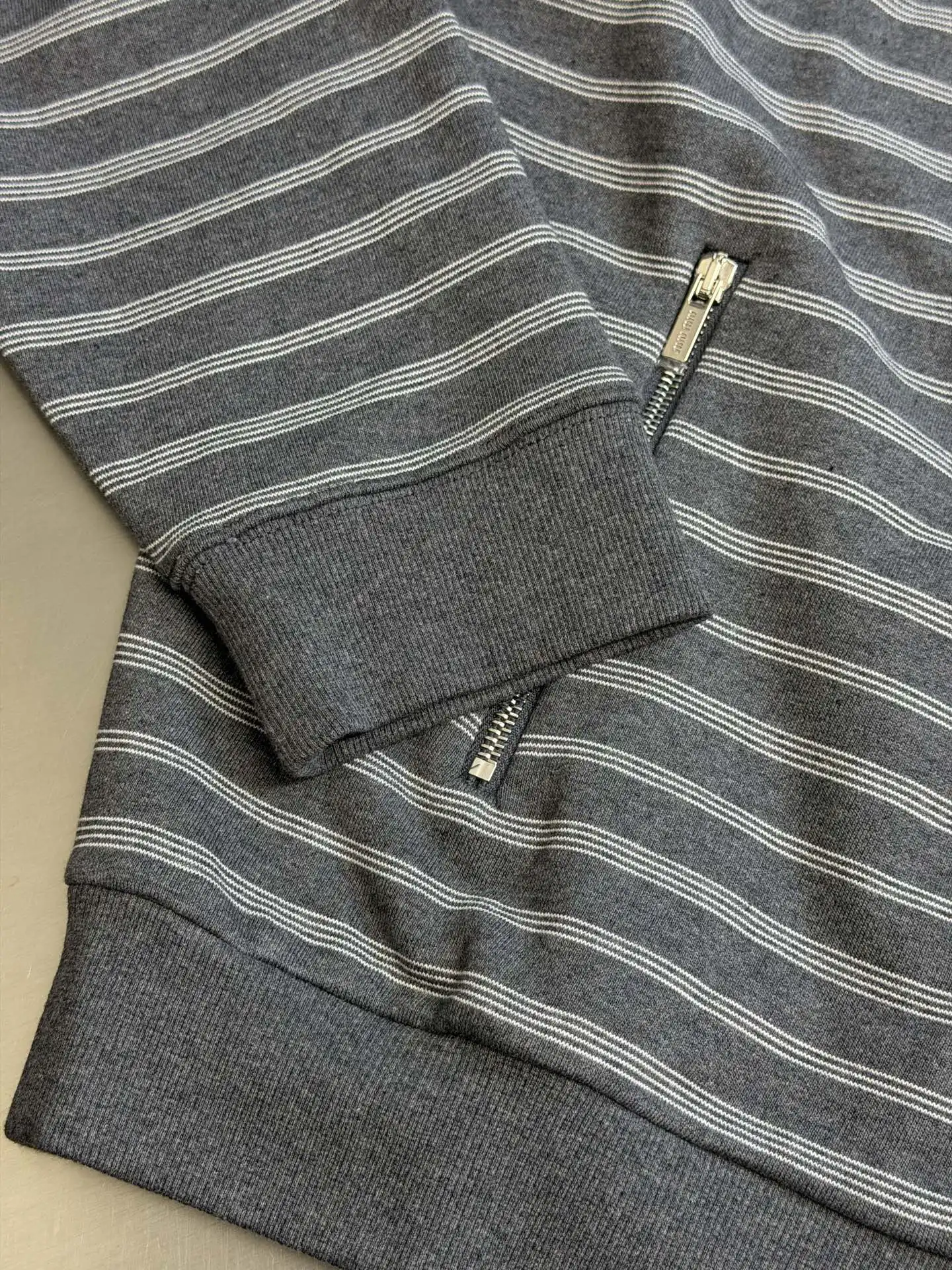 Striped Cotton-Blend Zip-Up Track Jacket D34519149 — view 8