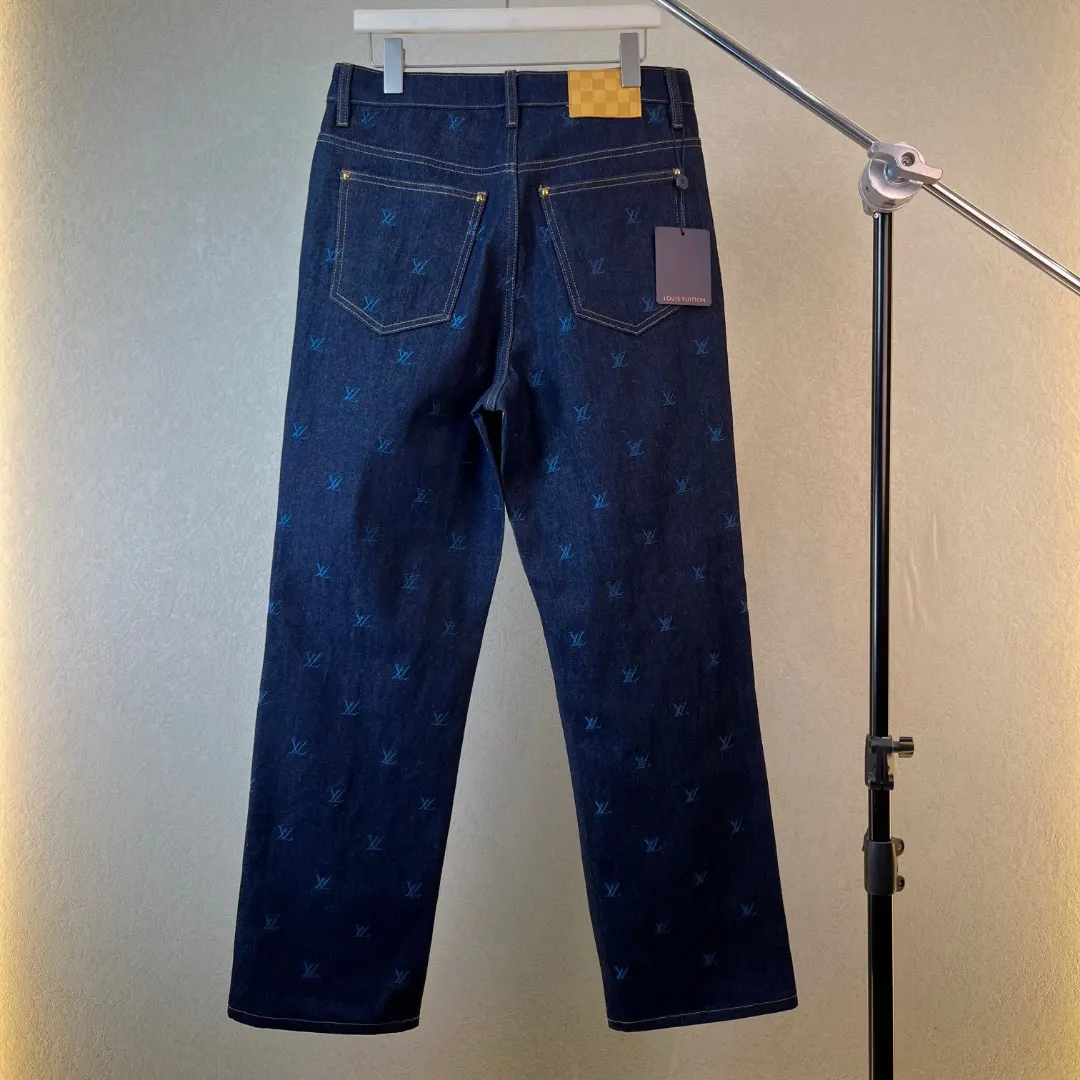 Monogram Embroidered Straight-Leg Jeans D35019271 — view 2