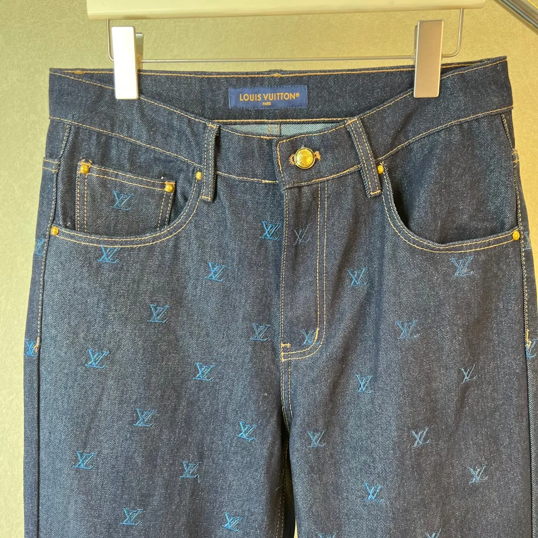 Monogram Embroidered Straight-Leg Jeans D35019271 — view 3