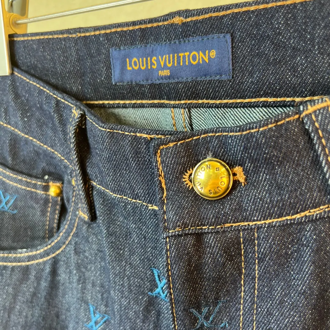 Monogram Embroidered Straight-Leg Jeans D35019271 — view 4