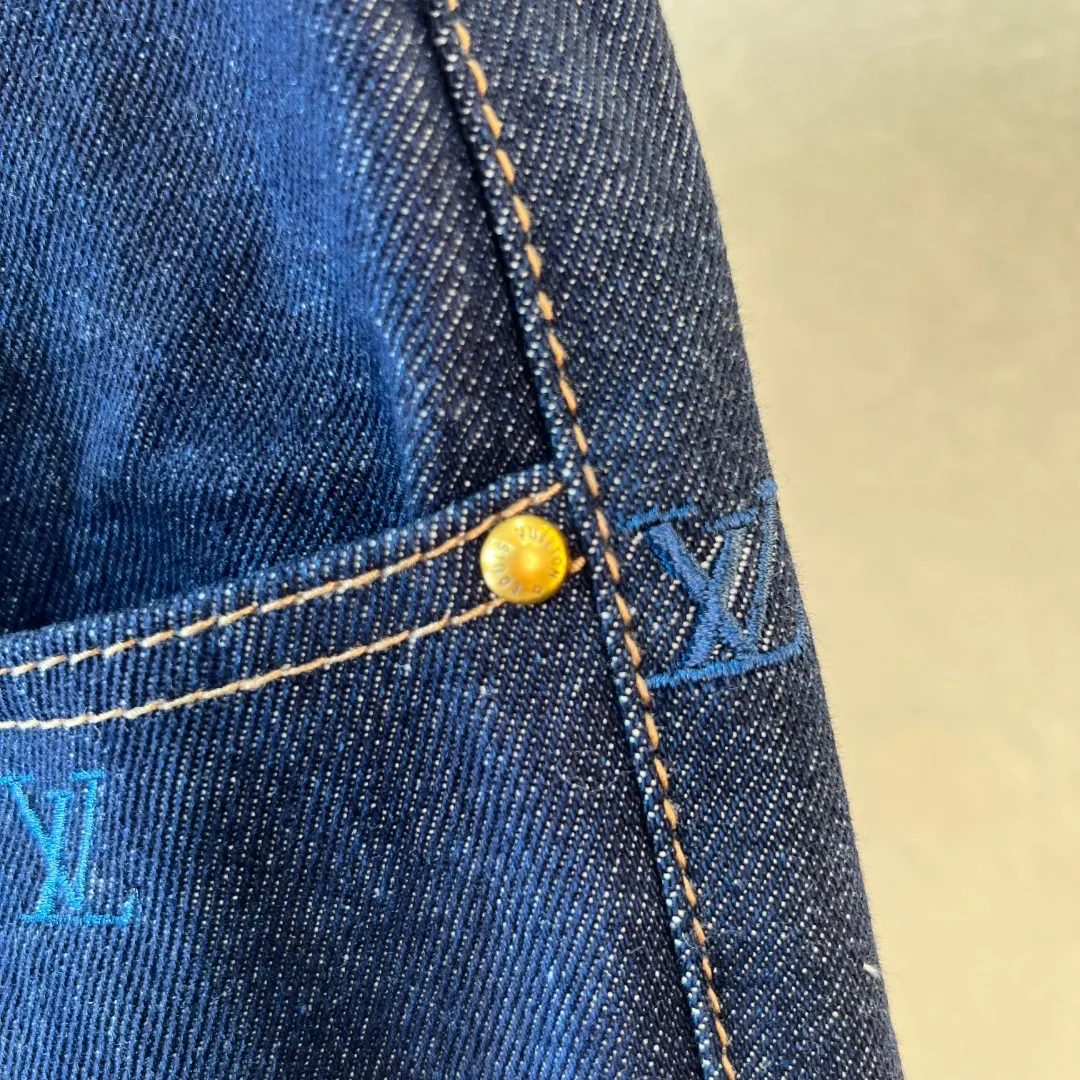 Monogram Embroidered Straight-Leg Jeans D35019271 — view 5