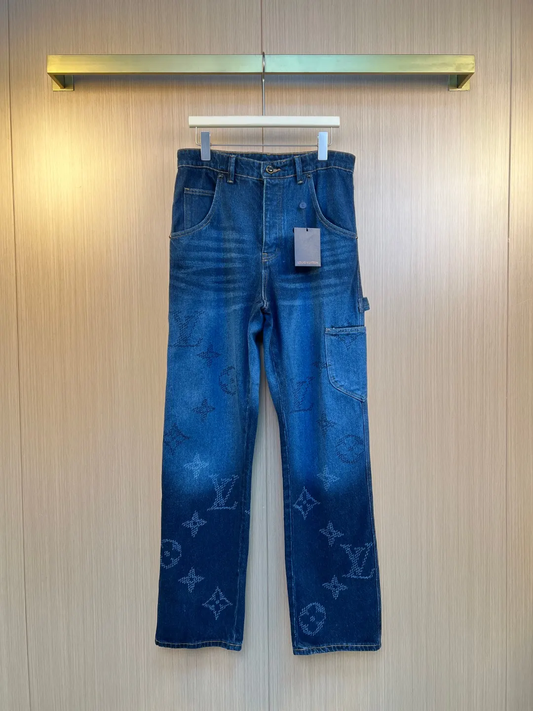 Monogram Jacquard Straight-Leg Jeans D35019266