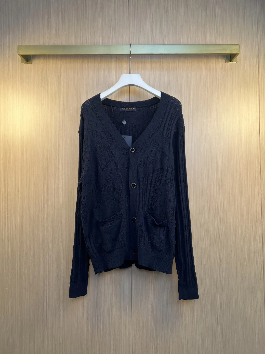 Monogram Cable-Knit V-Neck Cardigan D35019240
