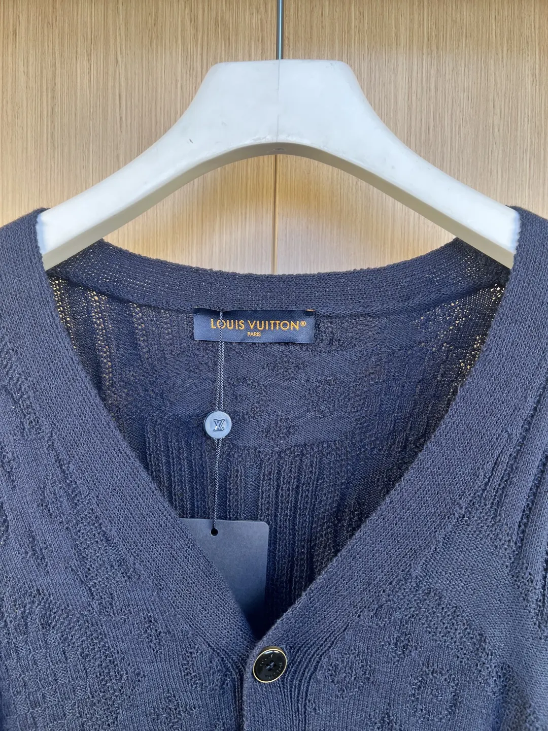 Monogram Cable-Knit V-Neck Cardigan D35019240 — view 3