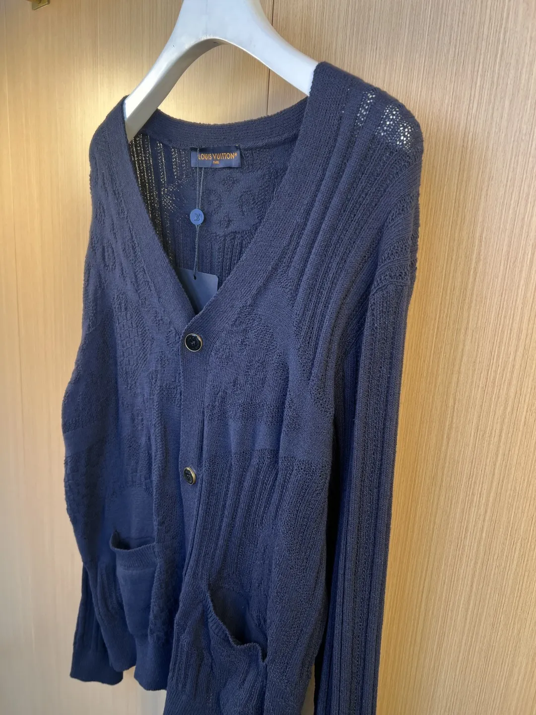 Monogram Cable-Knit V-Neck Cardigan D35019240 — view 4