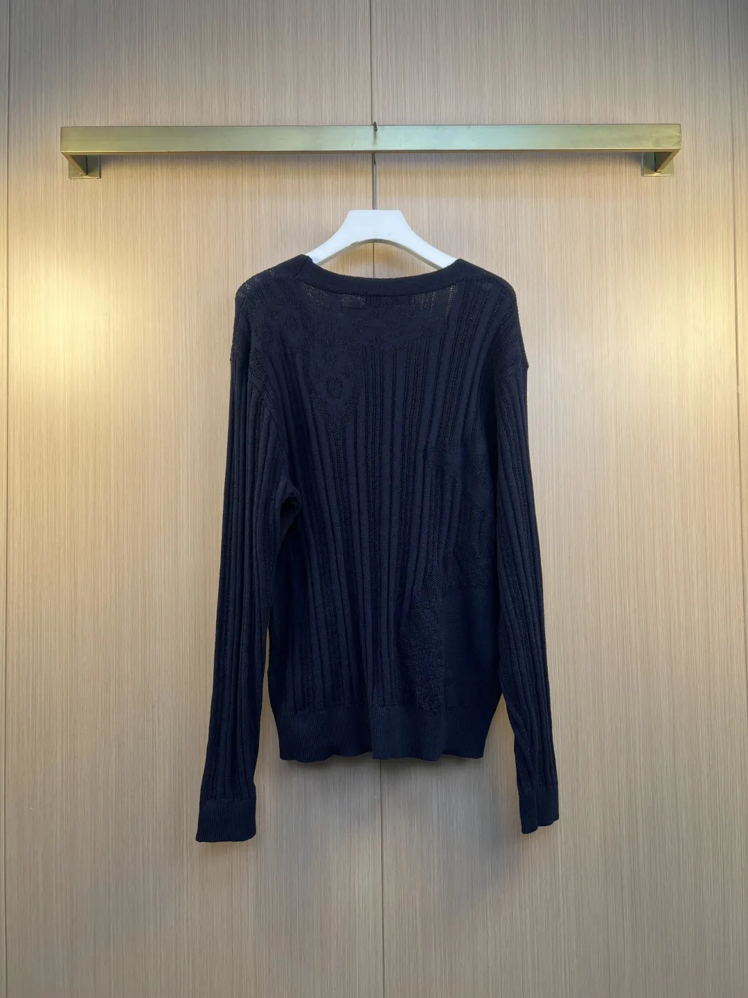 Monogram Cable-Knit V-Neck Cardigan D35019240 — view 6