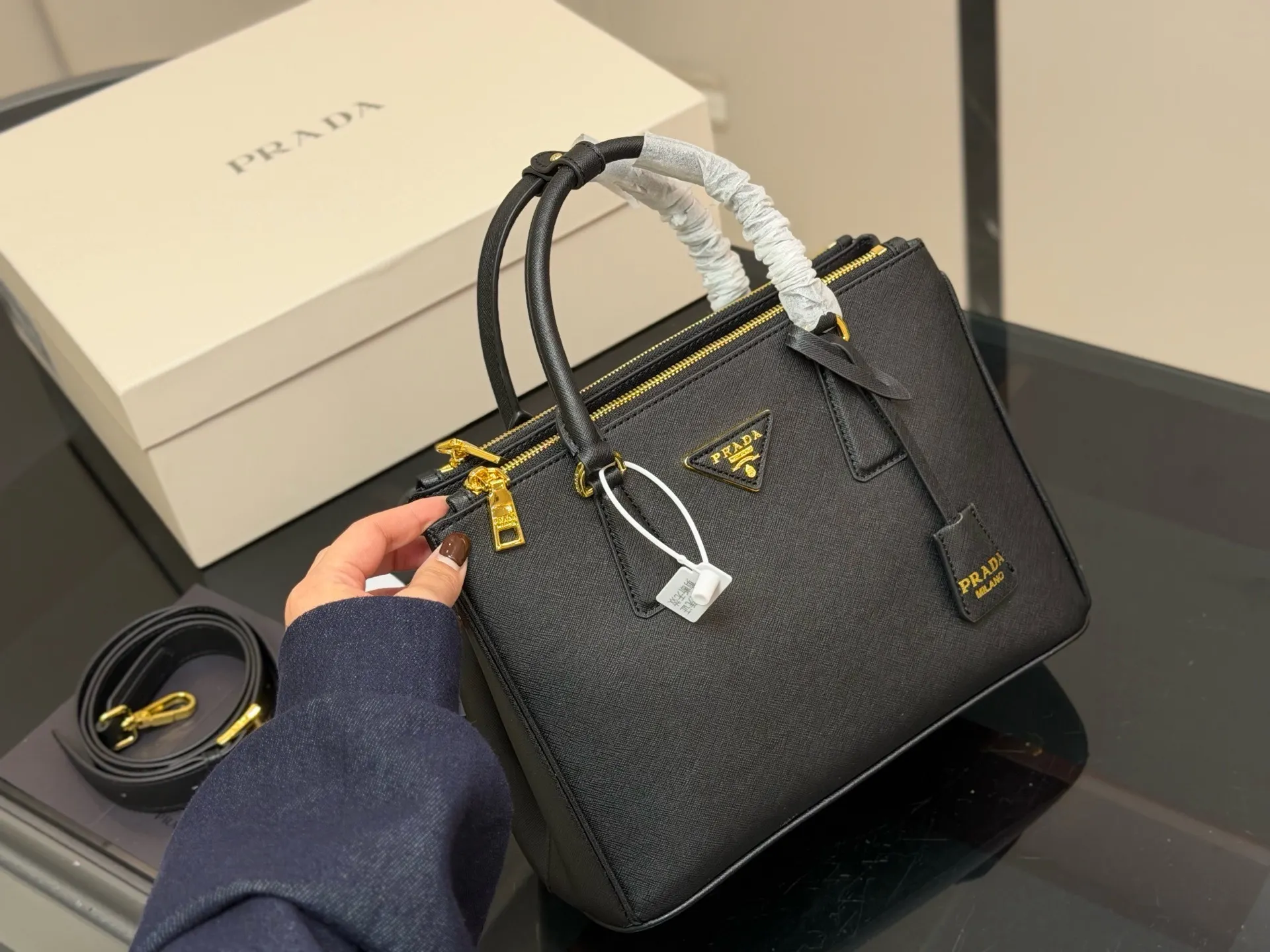 Prada Saffiano Leather Galleria Bag D35518181