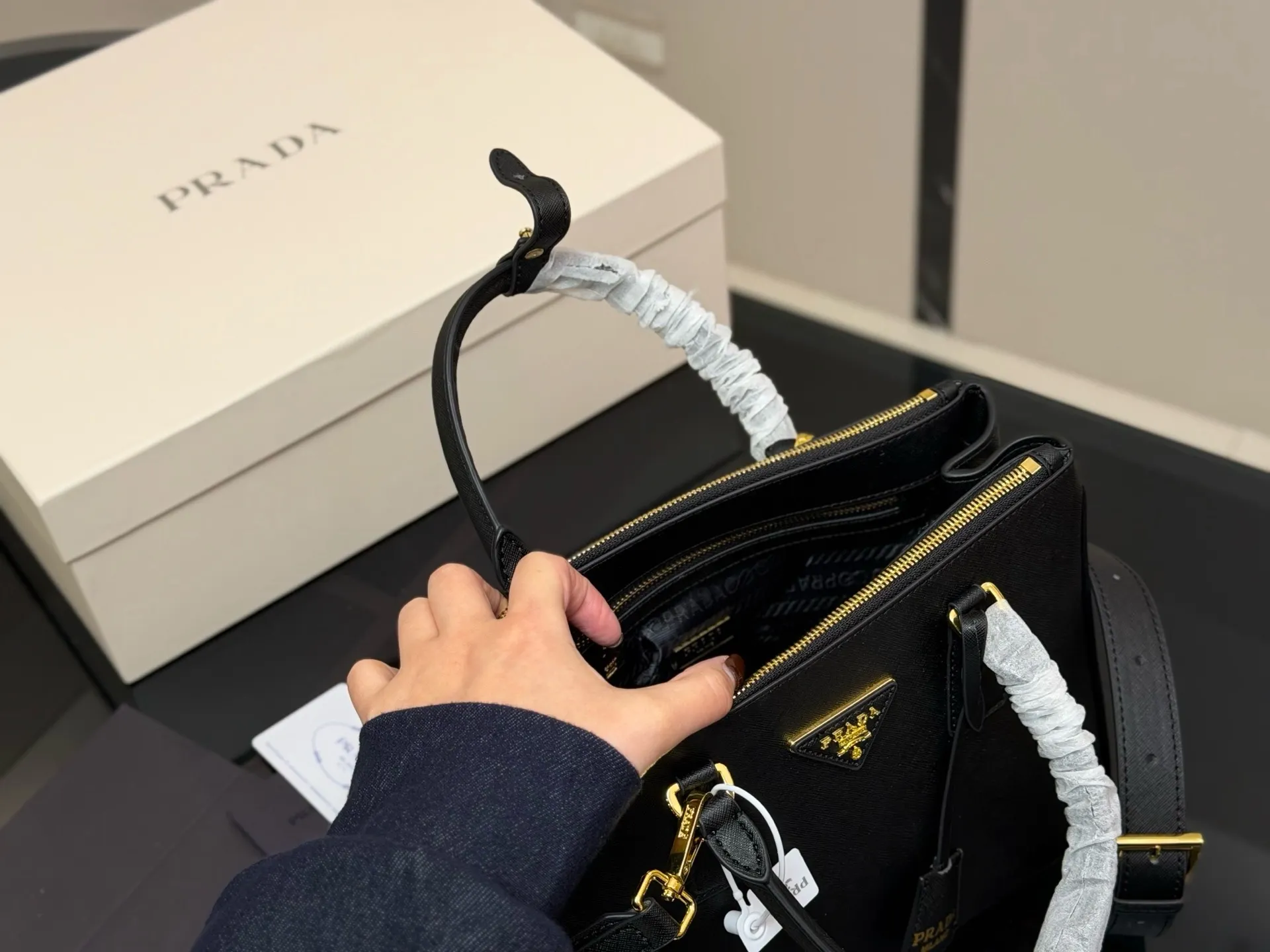 Prada Saffiano Leather Galleria Bag D35518181 — view 3