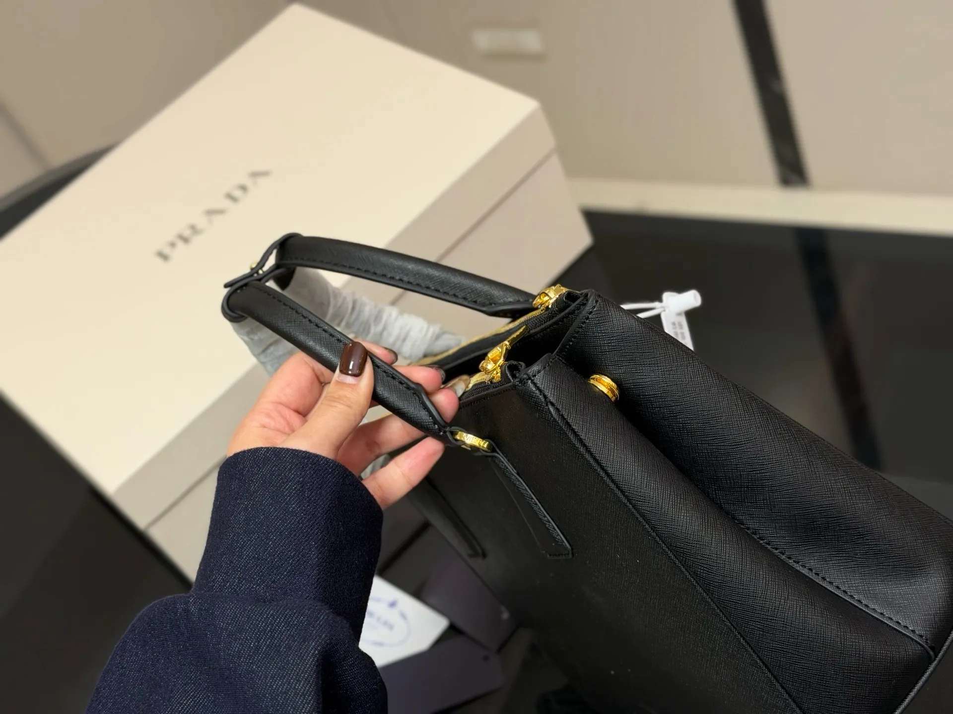 Prada Saffiano Leather Galleria Bag D35518181 — view 6