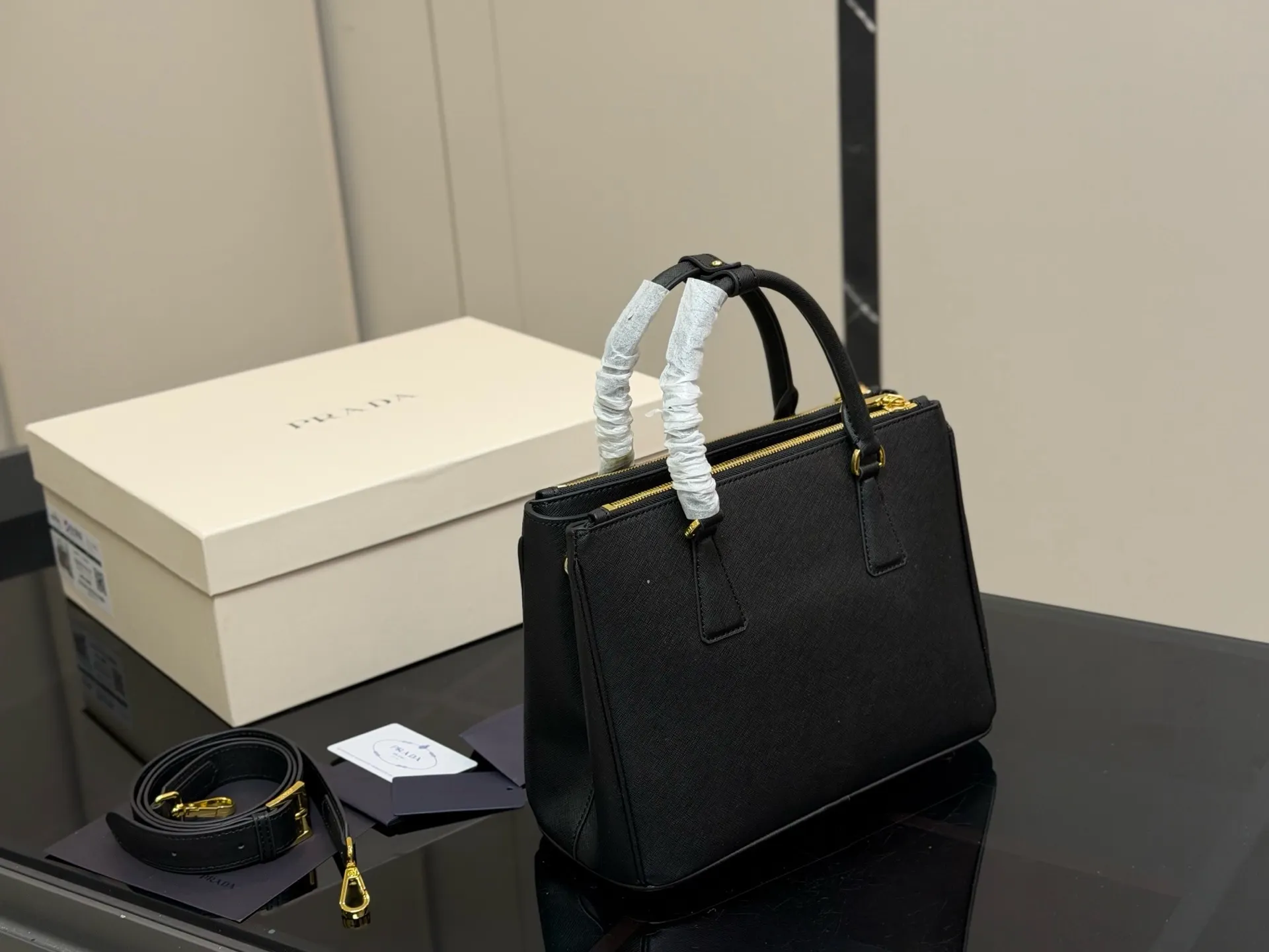 Prada Saffiano Leather Galleria Bag D35518181 — view 7