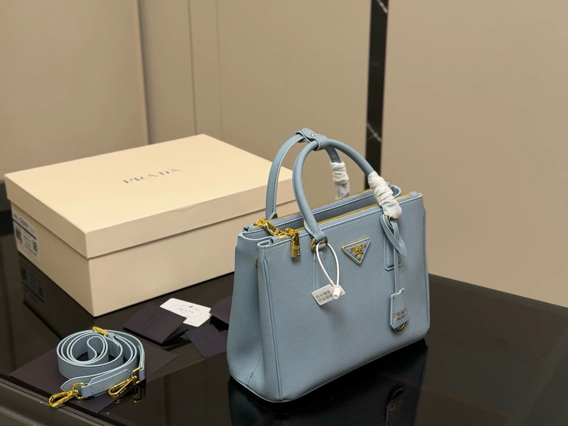 Prada Saffiano Leather Galleria Bag D35518181 — view 12