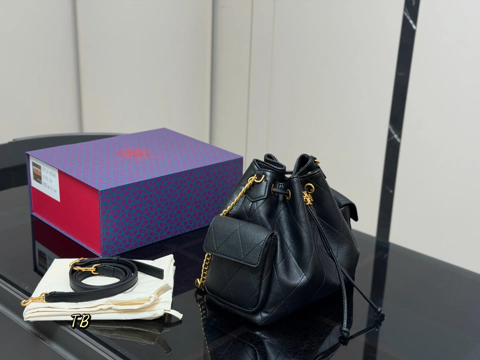 Romy Quilted Leather Bucket Bag D35518290 — view 2