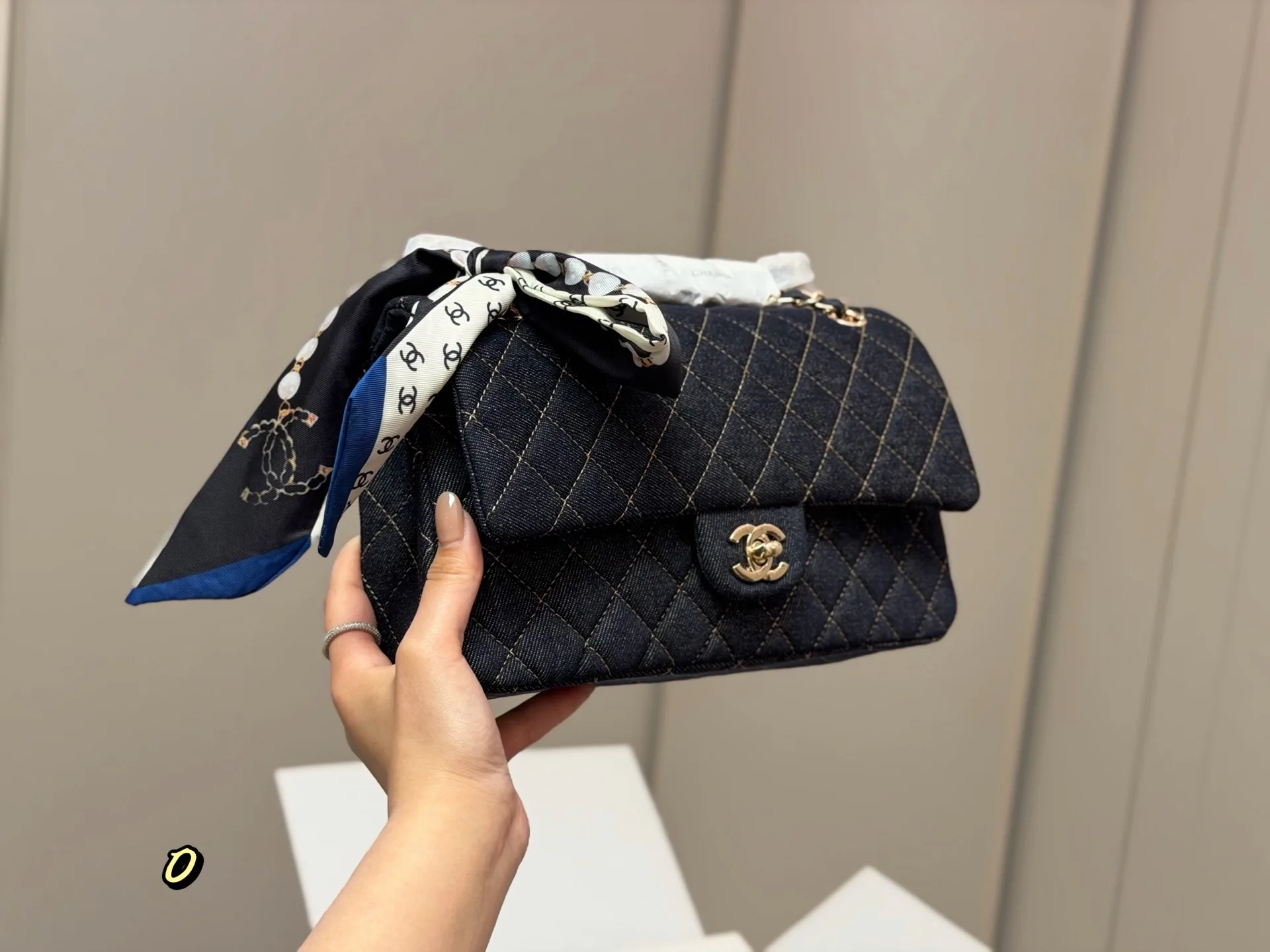 Chanel CF Quilted Denim Shoulder Bag D36017915 — view 8