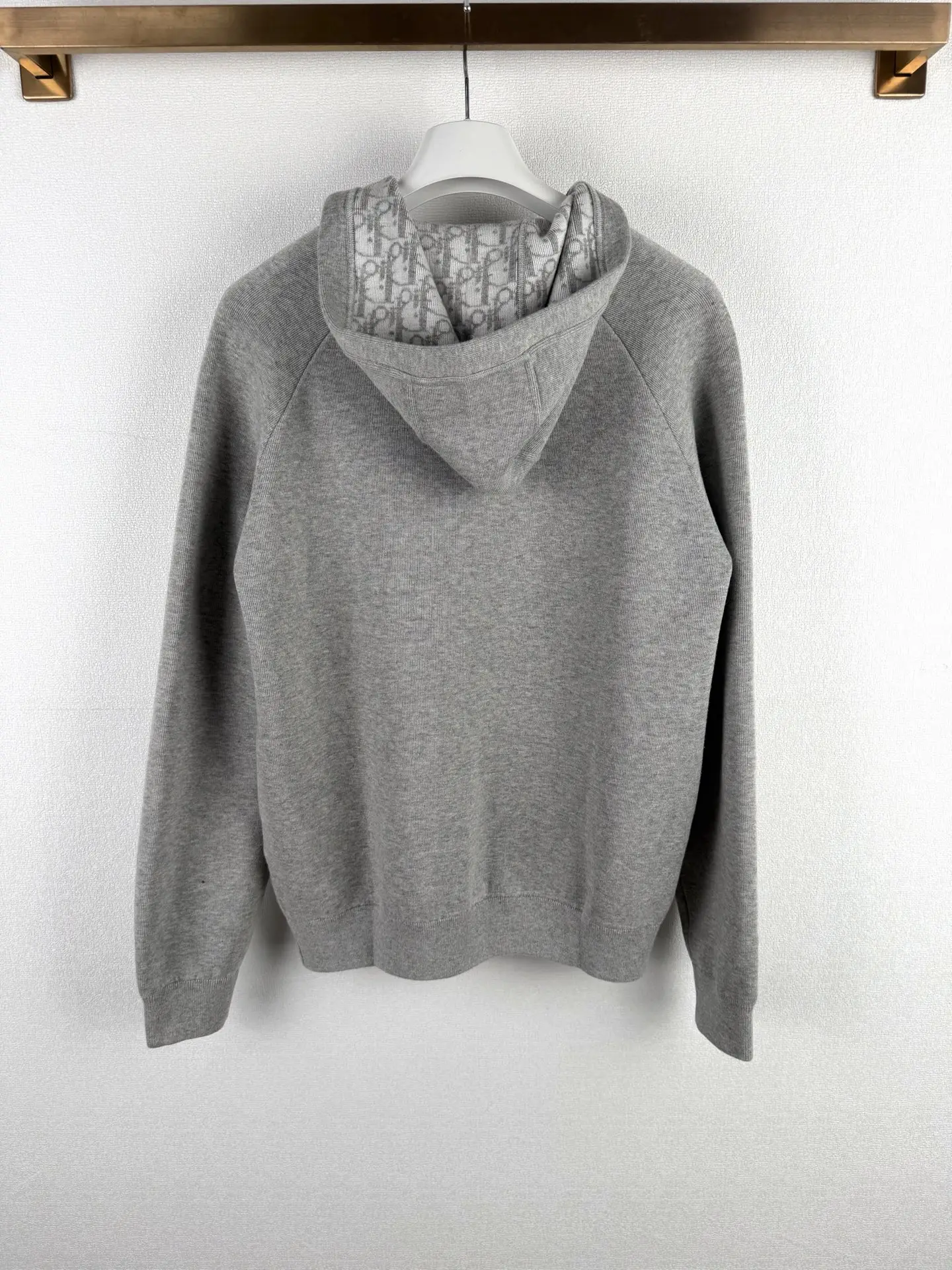 Oblique Jacquard Hooded Knit Cardigan D36523632 — view 3