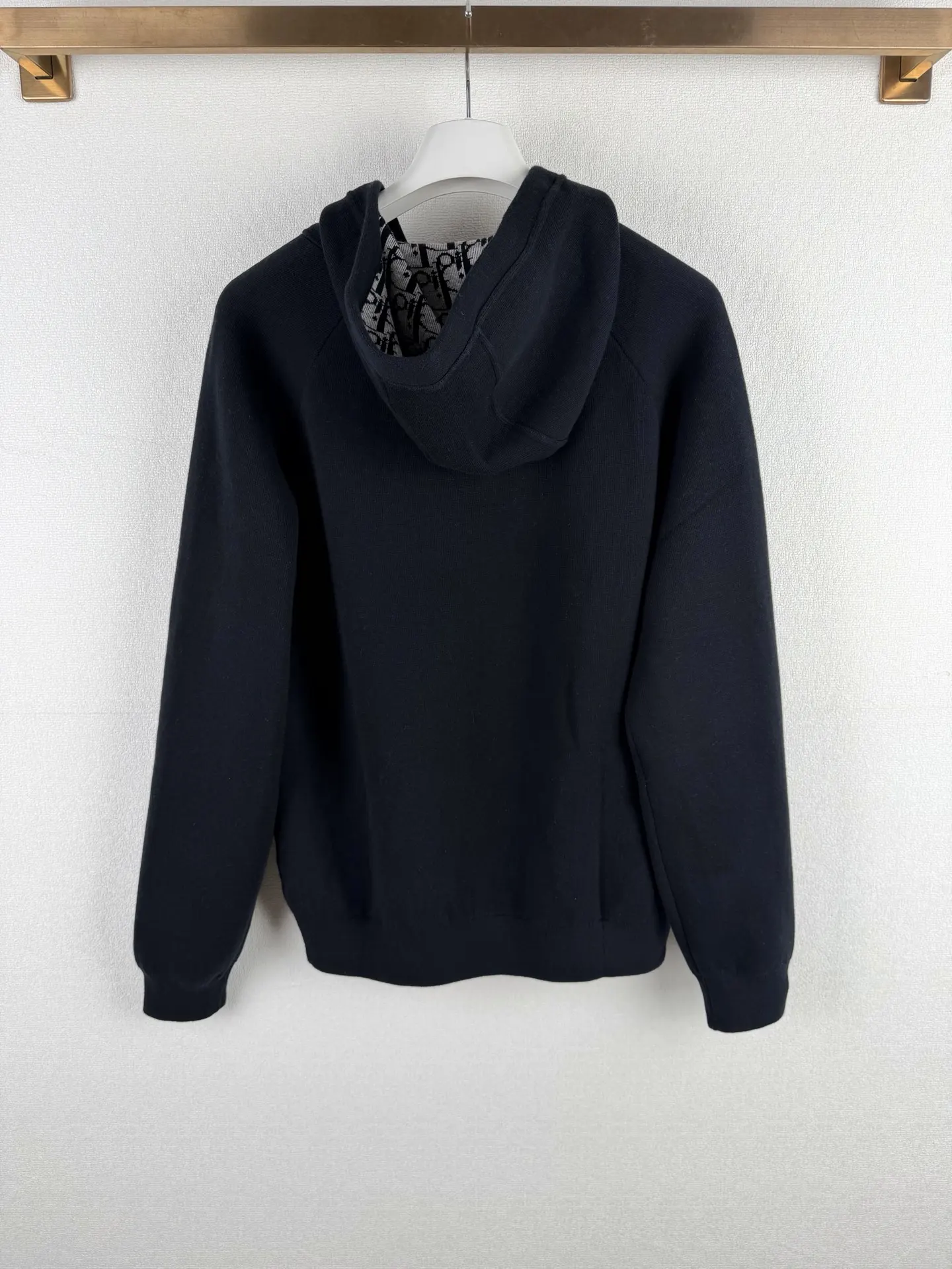 Oblique Jacquard Hooded Knit Cardigan D36523631 — view 3