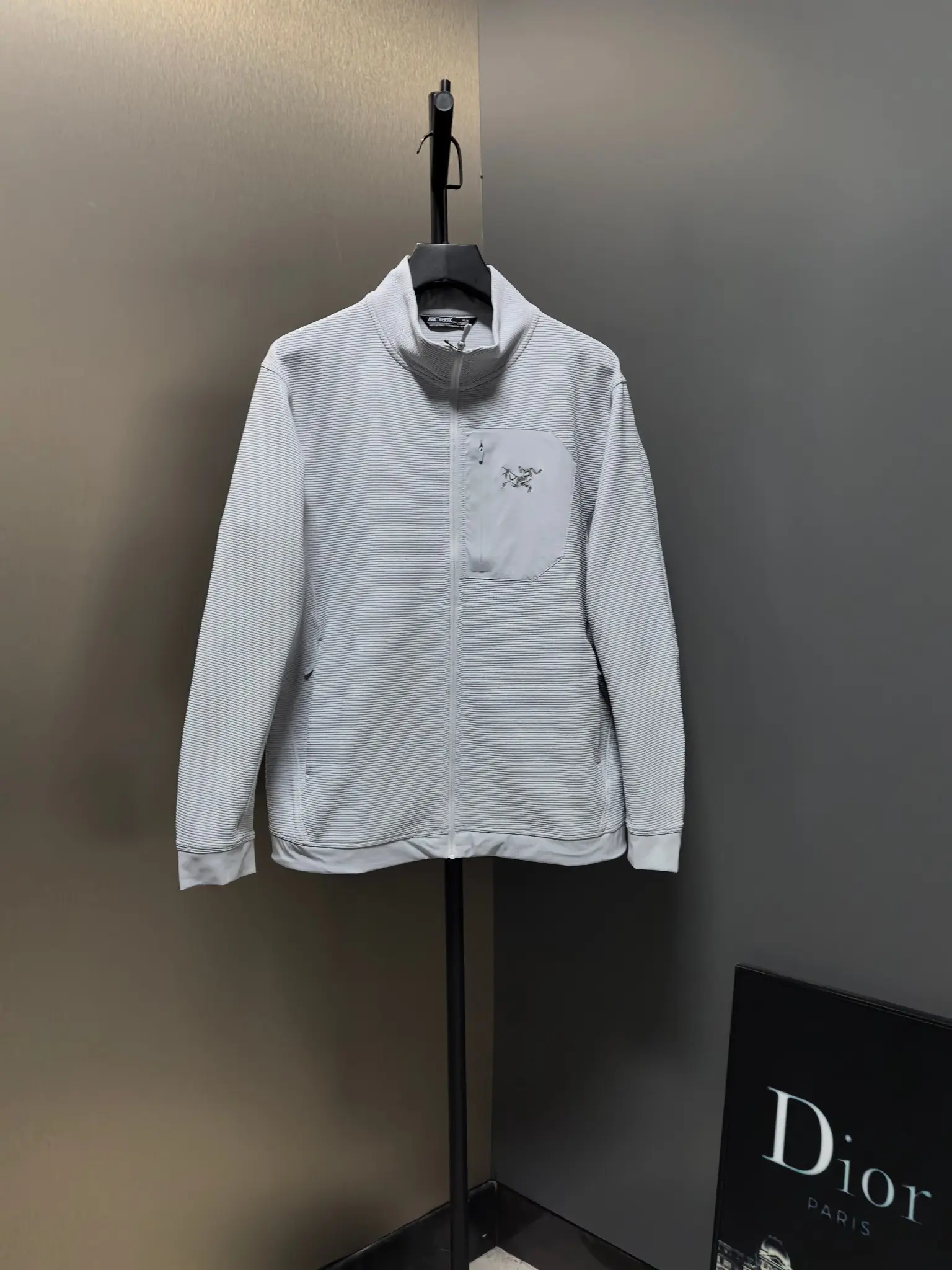 Waffle-Knit Zip-Up Performance Jacket D37020831