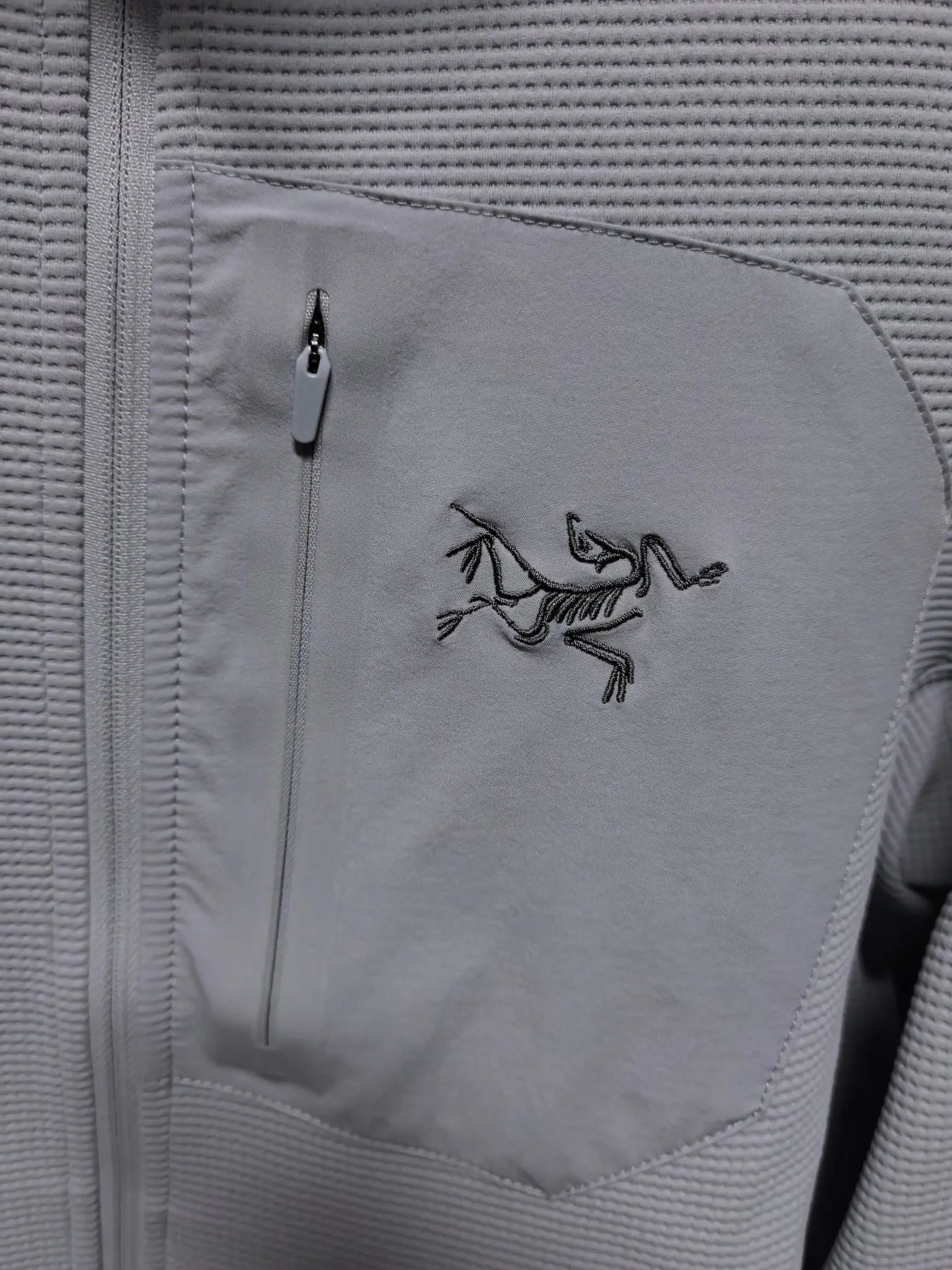 Waffle-Knit Zip-Up Performance Jacket D37020831 — view 3