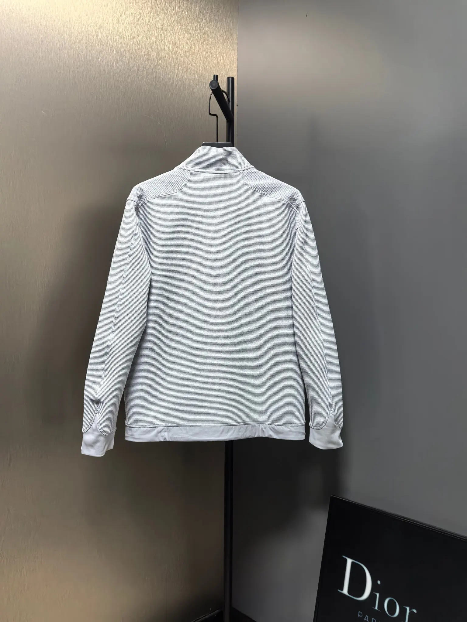 Waffle-Knit Zip-Up Performance Jacket D37020831 — view 8